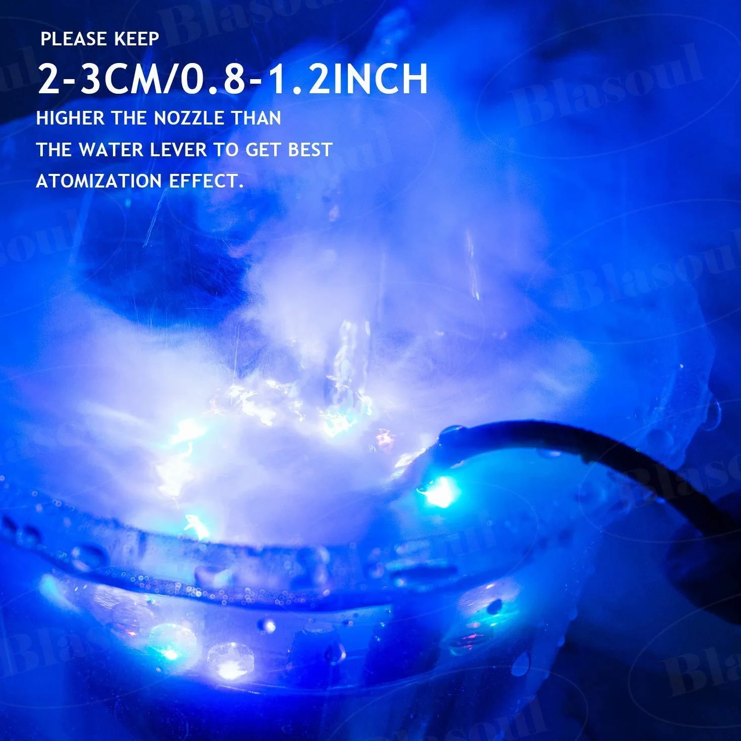 Mini Mist Maker 12 LED Mister Fogger Water Fountain Pond Fog Machine Humidificateur Fontaine D'intérieur pour Halloween Décoration de Noël