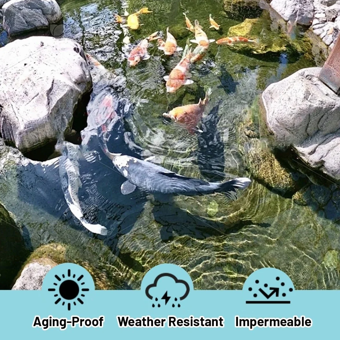 Bache pour Bassin de Jardin 3x2m Robuste Doublure Étang Koi résistante UV intempéries 0.12mm