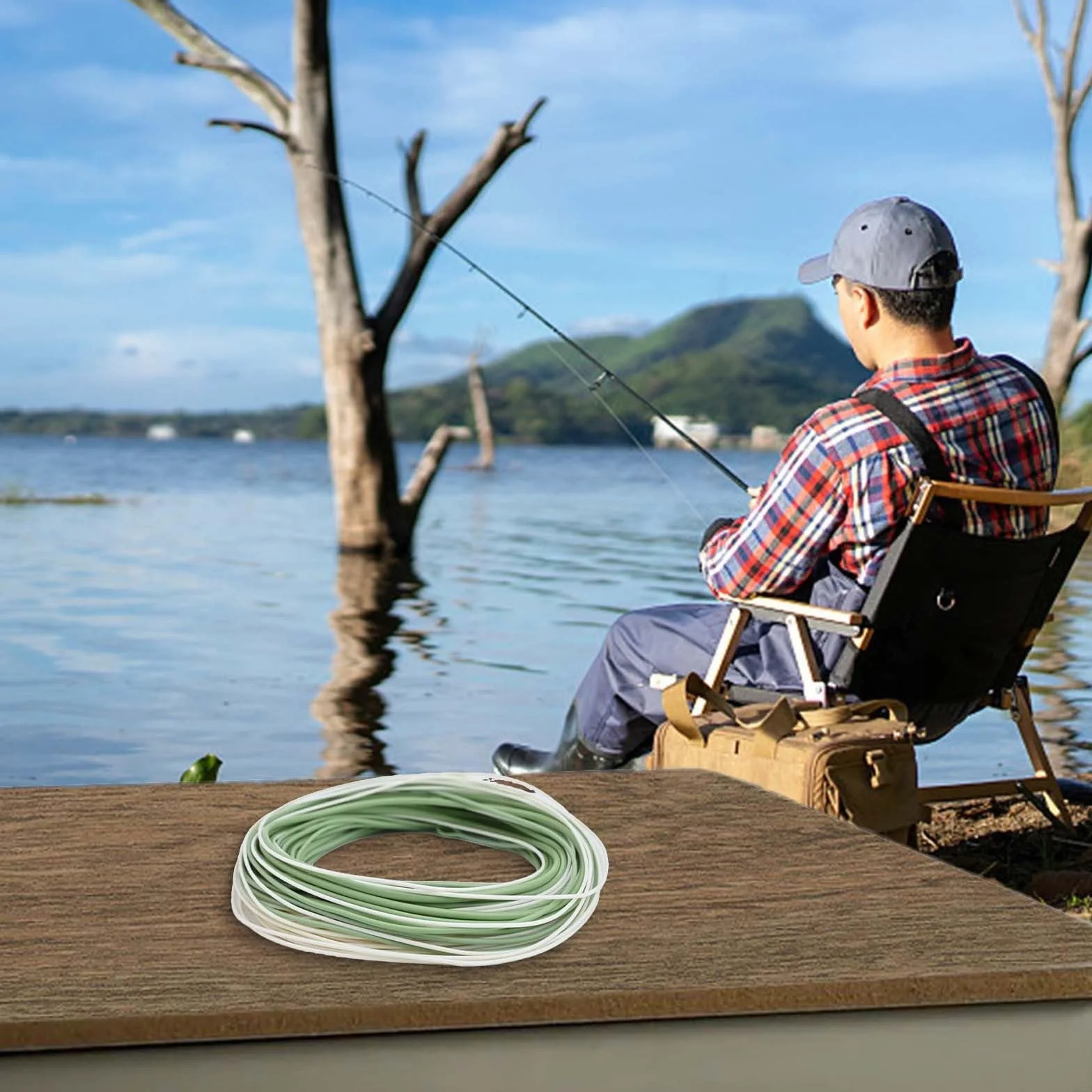 Ligne de pêche à la mouche fabriquée de manière experte pour l'eau de mer courte 30 m en nylon