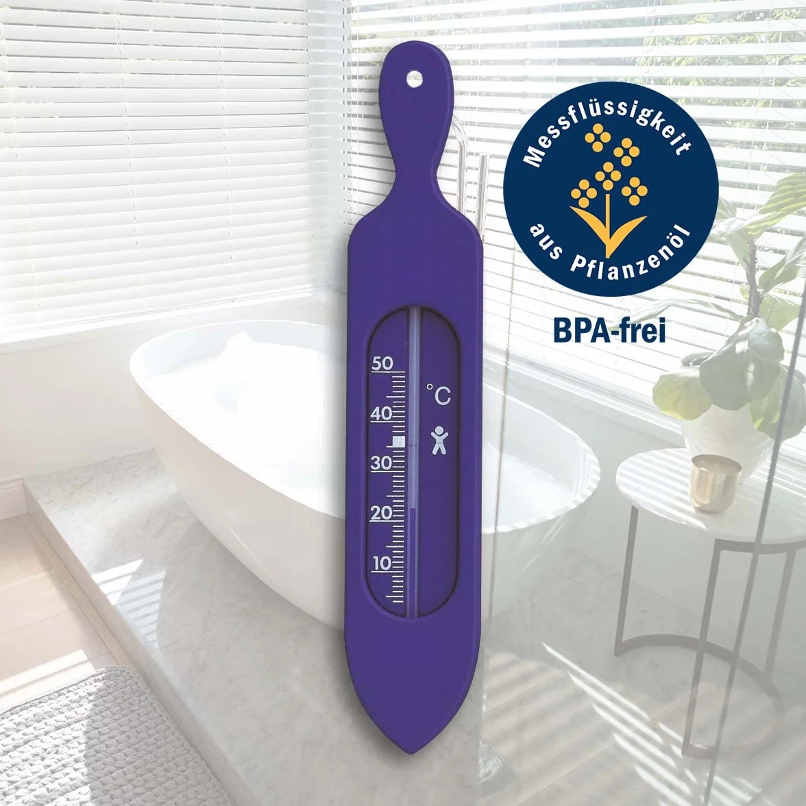 TFA Dostmann Thermomètre de bain analogique 37 x 11 x 195 mm Bleu
