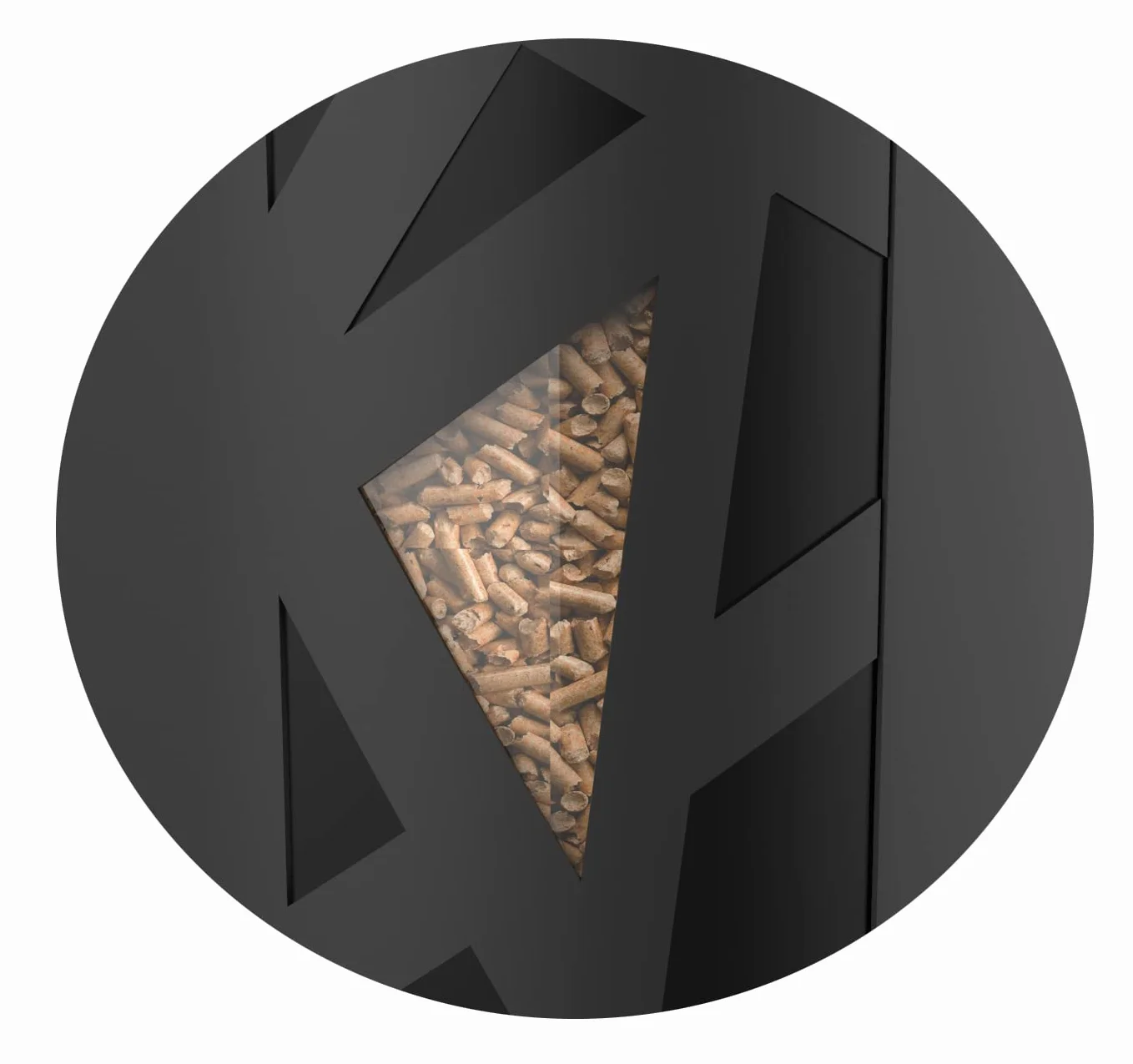 EDA Coffre à Granulés de Bois XL Noir 45kg