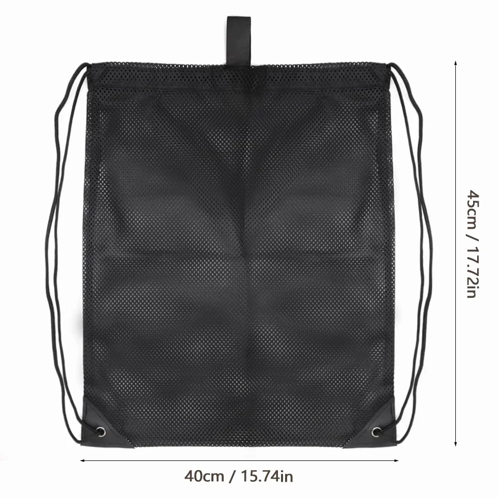 Grand Sac Filet en Nylon Sac de Plage en Maille Filet avec Cordon de Serrage Sac en Maille Sac à Dos en Maille pour Shopping, Natation, Fitness, Plage