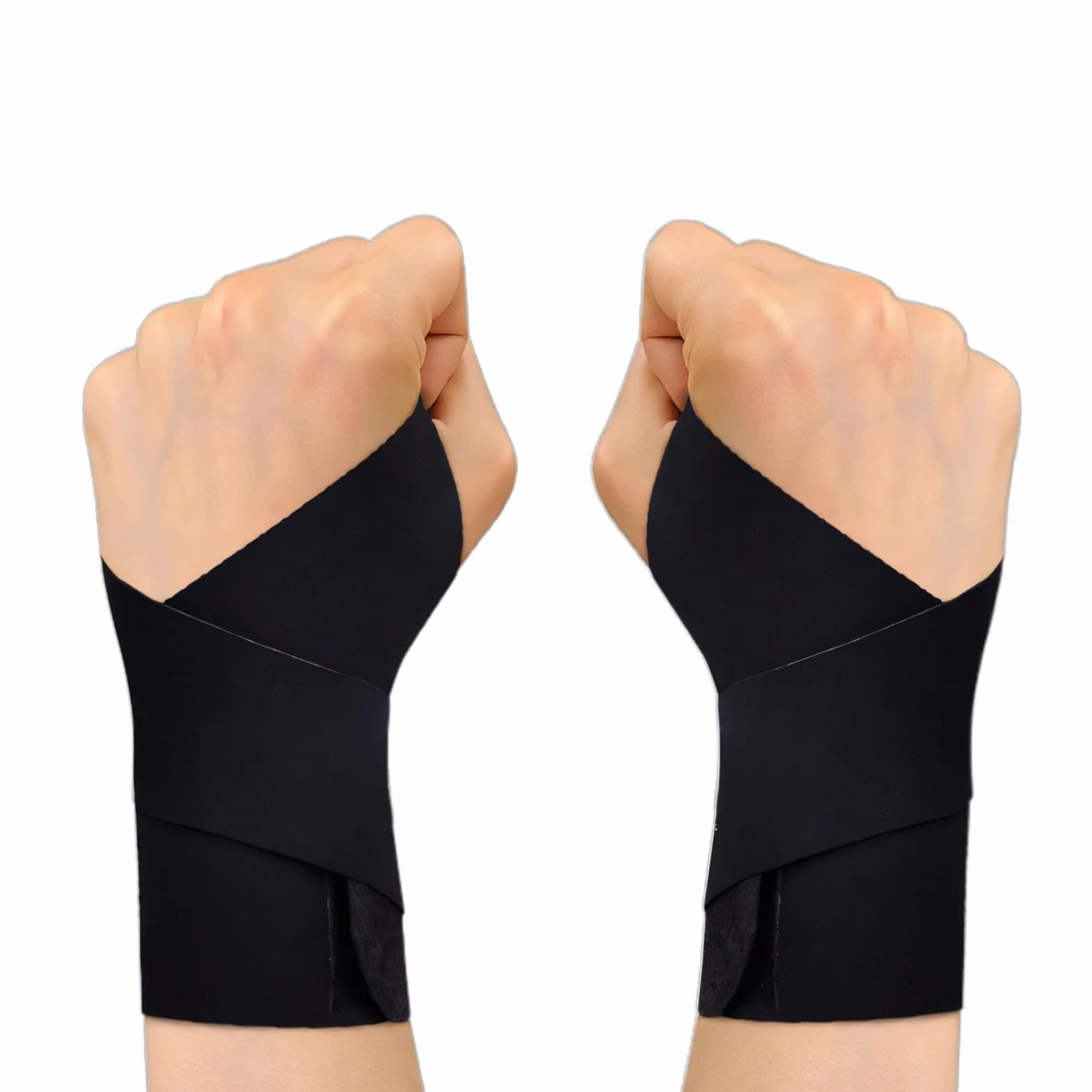 2PCS Attelle Poignet Fine, Orthese Poignet Gauche et Droit, Bandage & Maintien Poignet Respirant pour Tendinite, Canal Carpien, Sport, Travail, Sommeil (Noir)