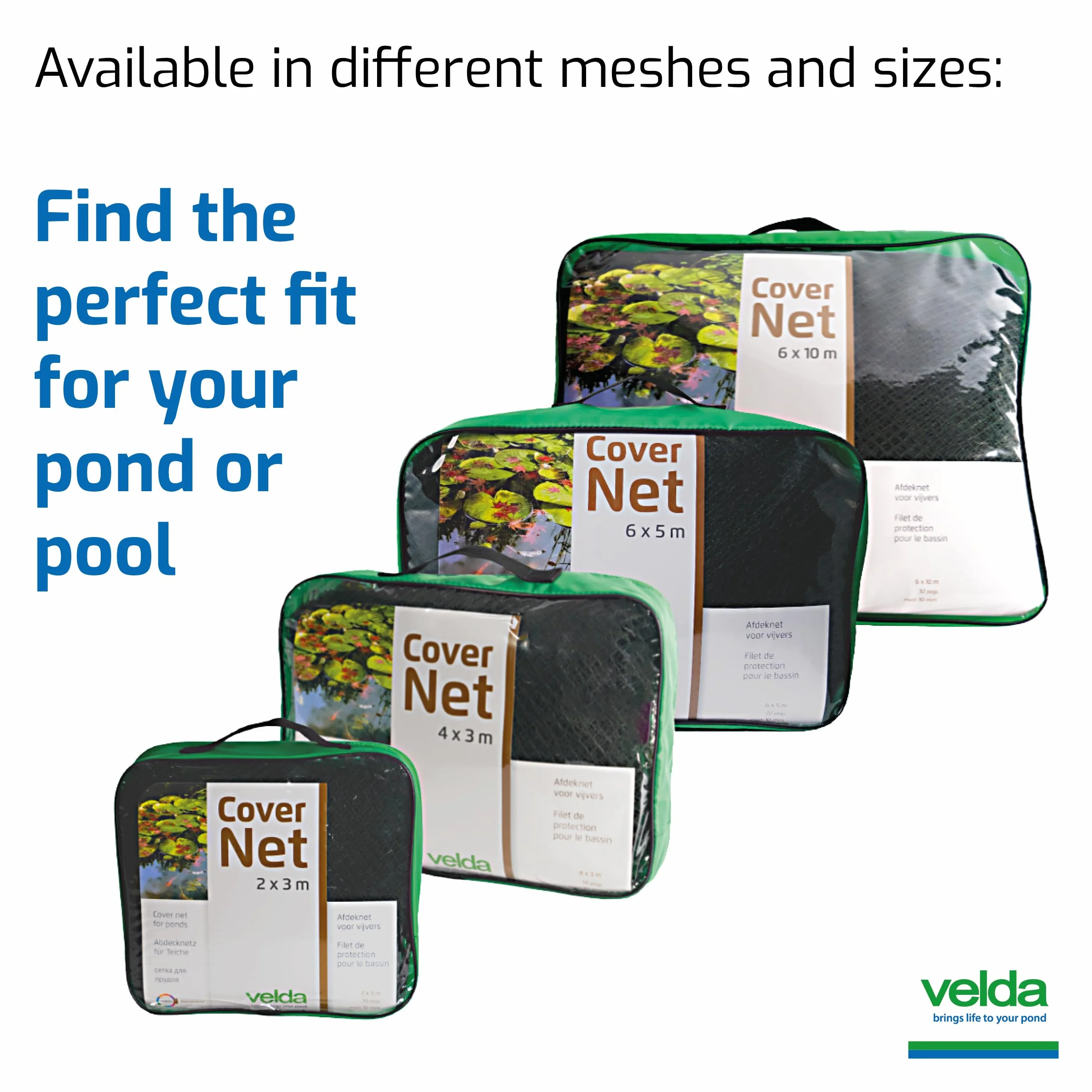Velda Filet de Protection pour Bassin 6 x 5 m – Protection Contre Feuilles, Hérons et Autres Prédateurs