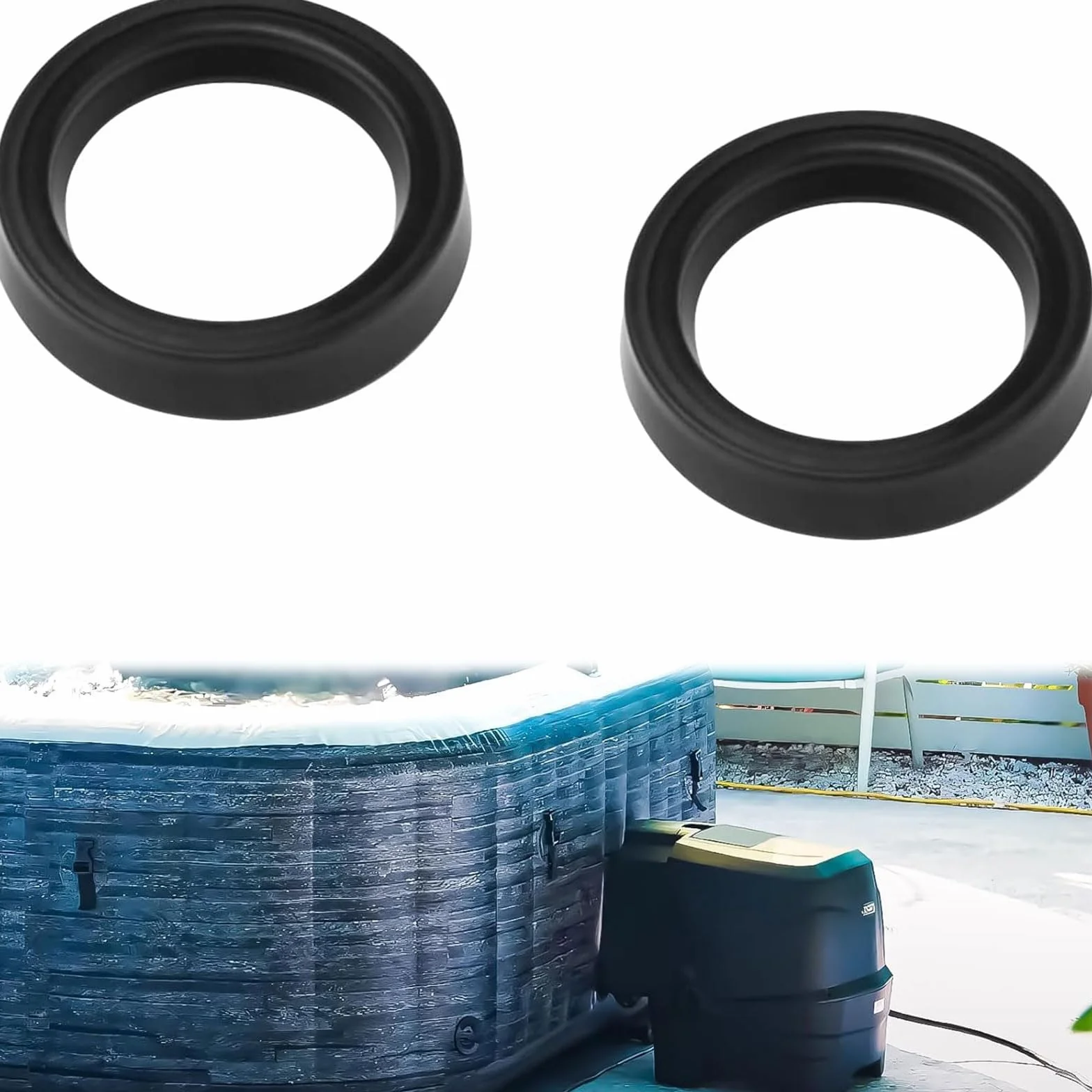 Joint pour Pompe Piscine Intex, 2 Pièces en Silicone, Remplacement pour Connecteur de Spa