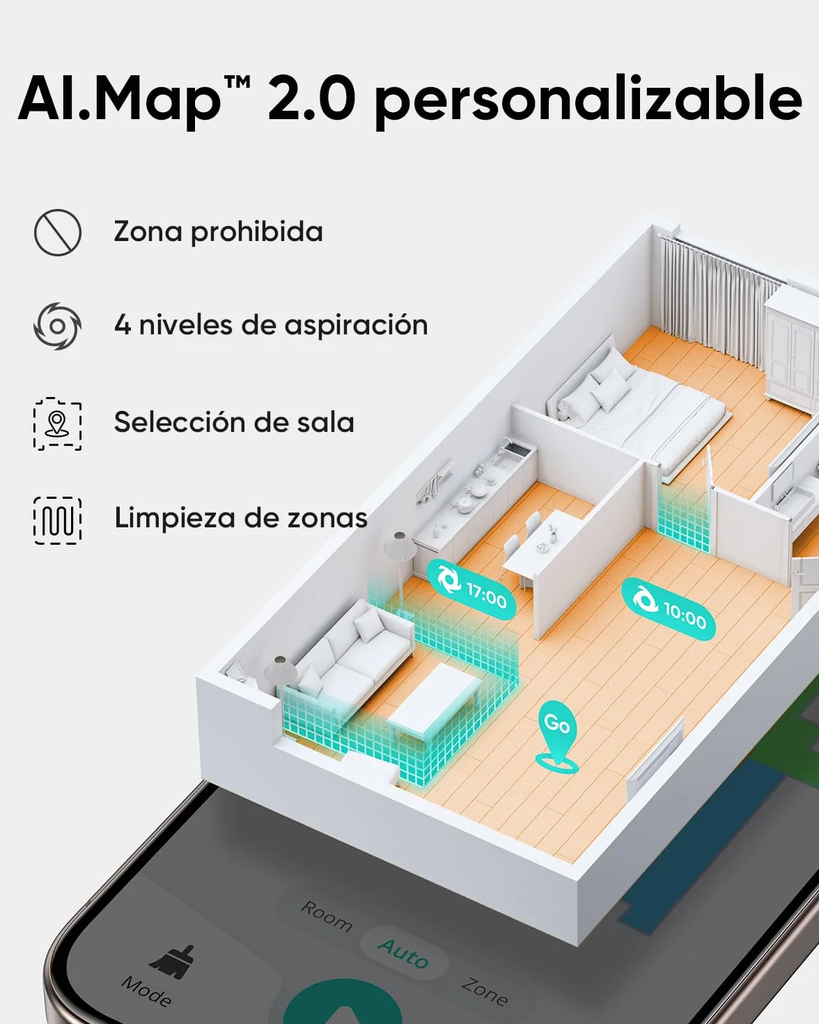 eufy L60 Ses Aspirateur Robot 2 en 1 5000 Pa Navigation Laser iPath Reconditionné