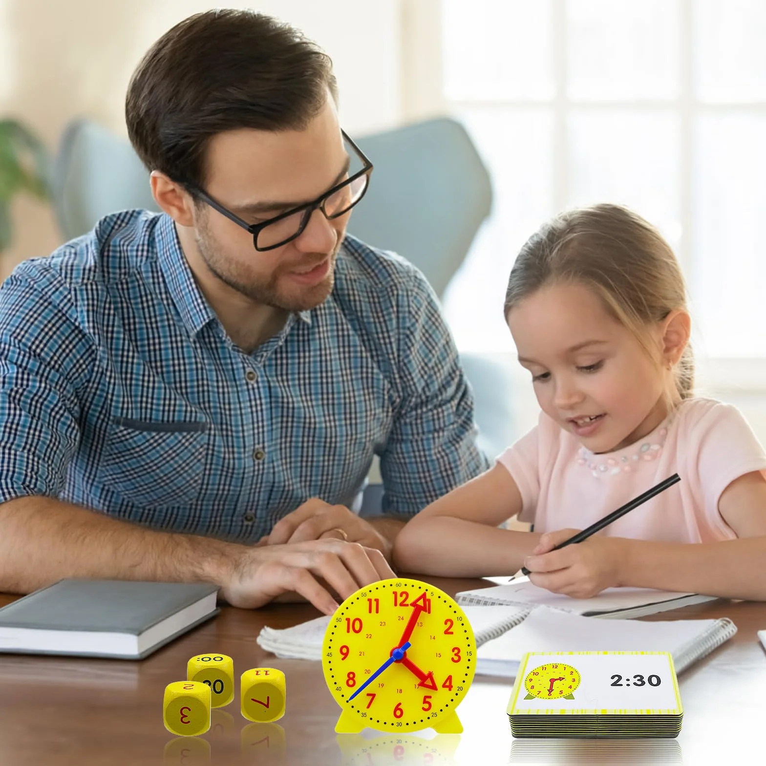 Horloge Enfant Apprentissage Kit, Horloge éducative pour Enfants 5-8 Ans