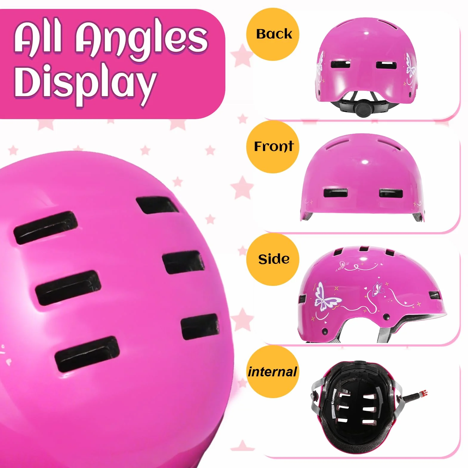 Casque de vélo Enfant réglable pour Filles Enfants Adolescents, Casque de Protection Velo Enfant pour Skateboard vélo Trottinette Rollers et Cyclisme
