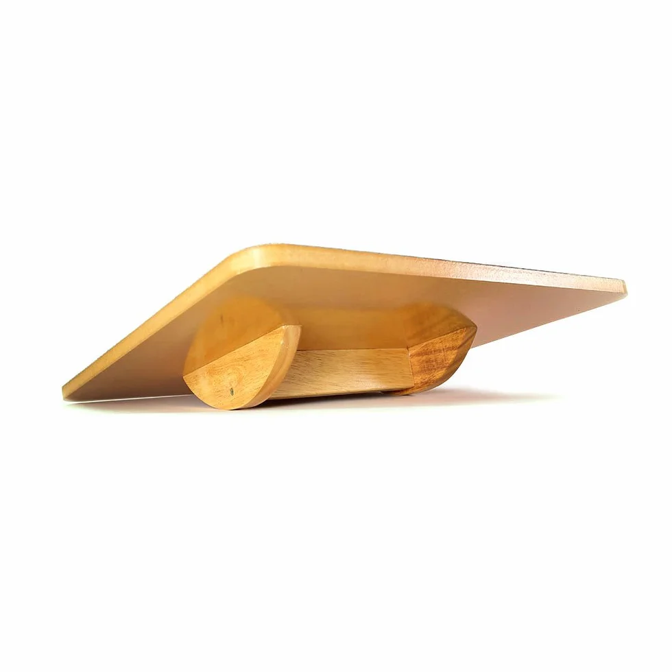 66fit Planche d'équilibre à bascule en bois - Surface en PVC - 50 cm