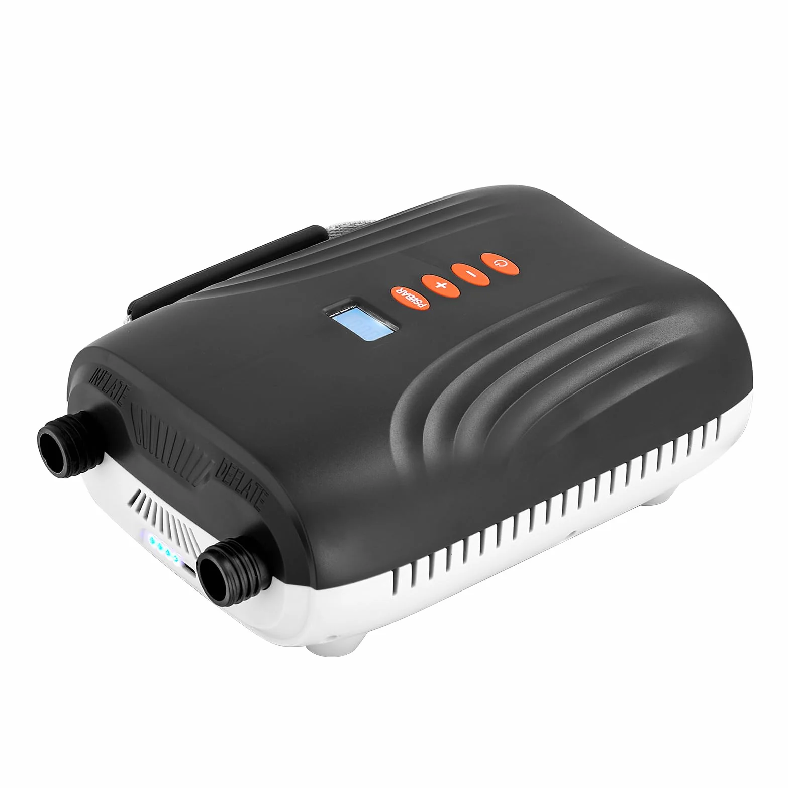 VEVOR Pompe à Air Électrique pour Paddle 20 psi, Gonfleur pour SUP Rechargeable Alimenté par Batterie et Connecteur Allume-Cigare, Gonflage et Dégonflage à Deux Étages, Arrêt Automatique, pour Matelas