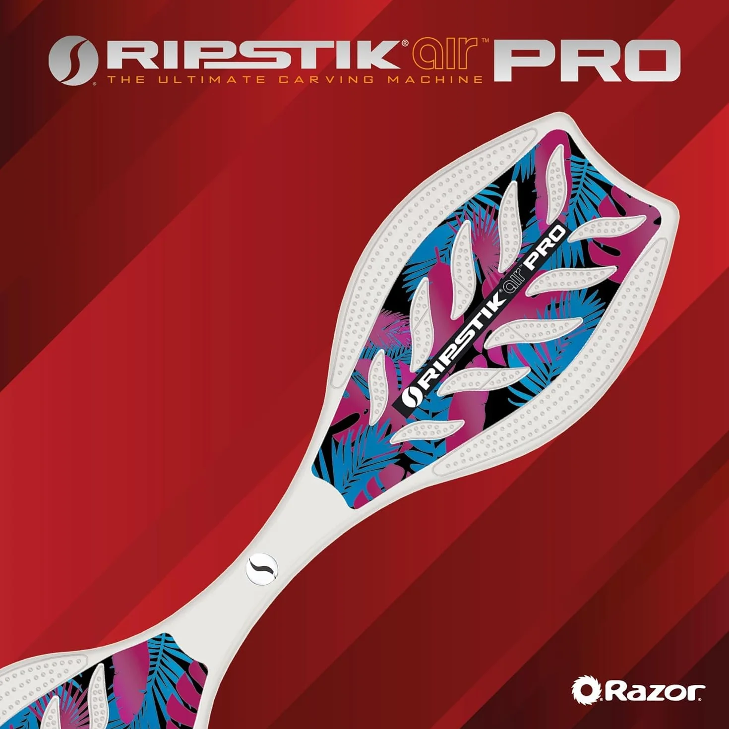 Razor RipStik Ripster Air Pro Waveboard - Planche à roulettes compacte et légère pour Les 8 Ans et Plus, supporte Les Riders jusqu'à 100KG (220Lbs), Blanc