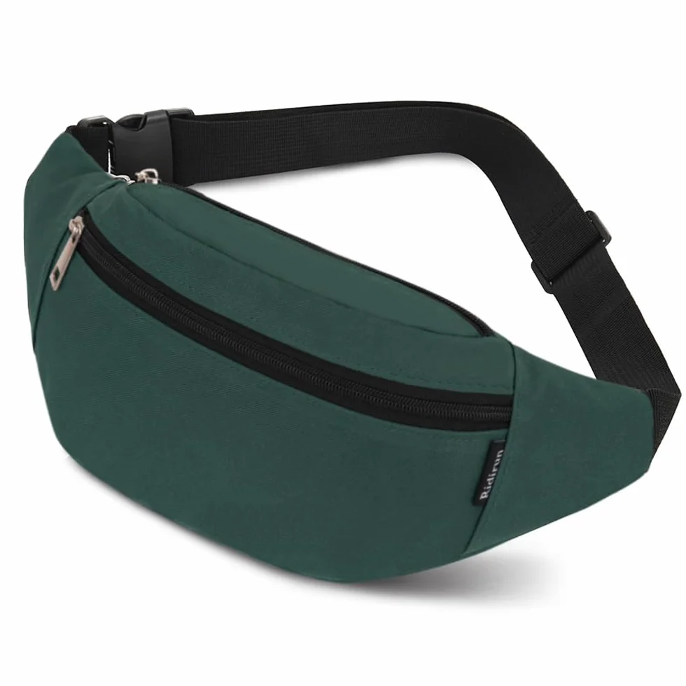 Sacs Banane Ville De Sécurité pour Voyage Randonnée Homme Femme, ACS de Sport Vélo à Dos Waist Fanny Pack Running Outdoor Sport de Randonnée (Vert)