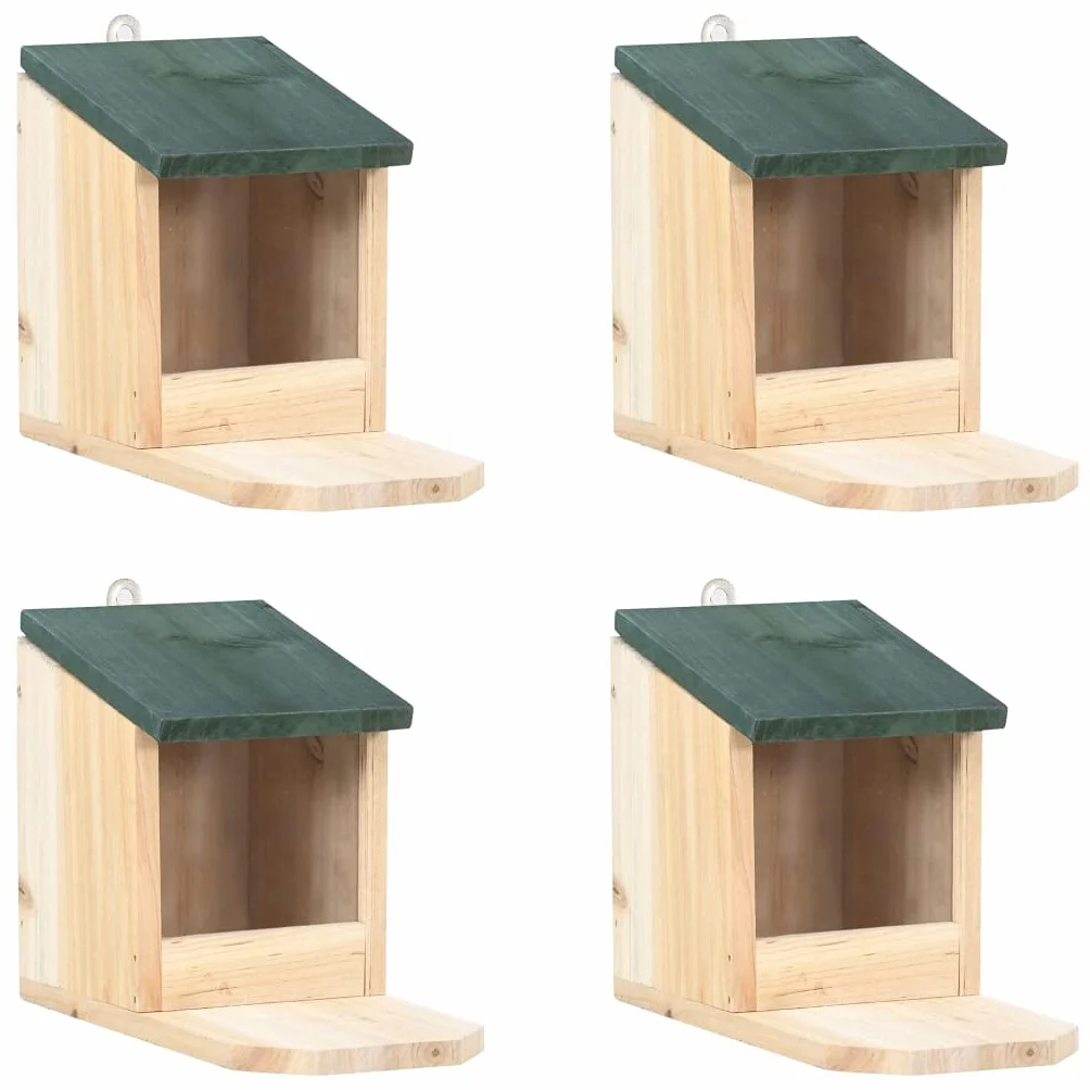 Nichoir pour écureuil Extérieur Lot de 4 en Bois de Sapin