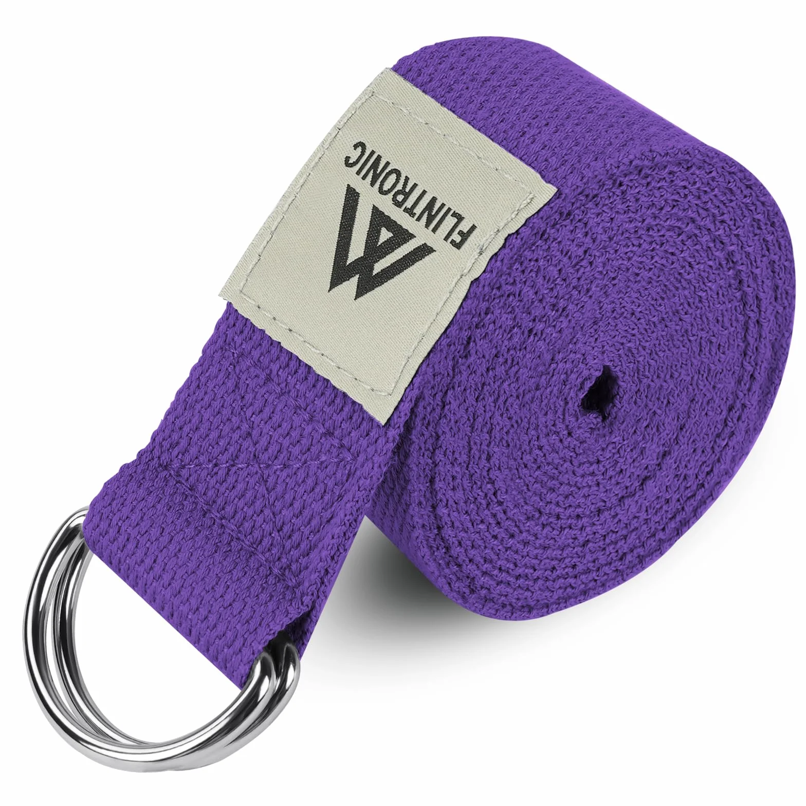 Flintronic Sangle de Yoga, Ceinture de Yoga Réglable, 100% Coton Sangle Yoga Strap, Ceinture Yoga avec Fermeture en Métal Boucle en D, pour Yoga Pilates Gym Danse, Les Yogis Débutants et Confirmés