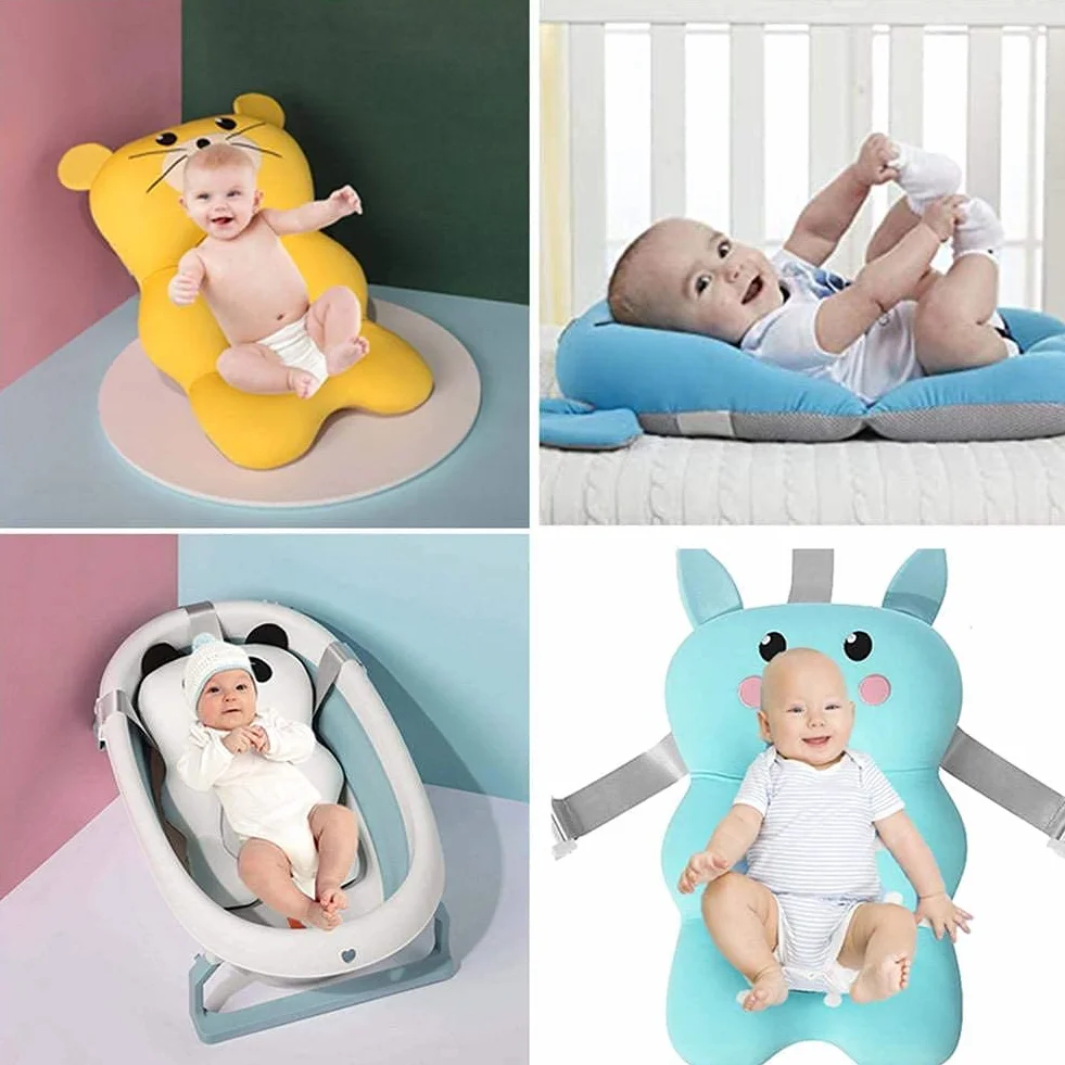 Tapis de Bain Flottant Pour Bébé Coussin Antidérapant 0-12 Mois