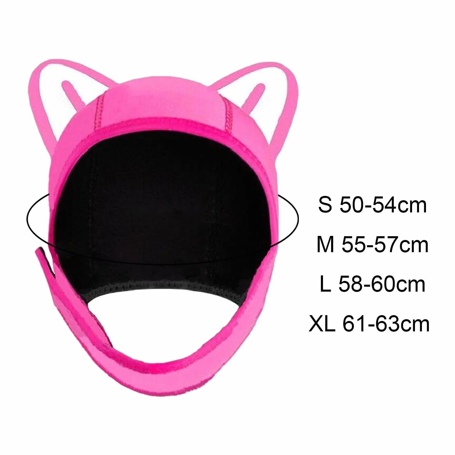 LOVIVER Cagoule de plongée avec Oreilles de Chat, Casquette de Surf, Joli Couvre-tête Thermique, Chapeau de Natation pour Voile, Kayak, Sports Nautiques
