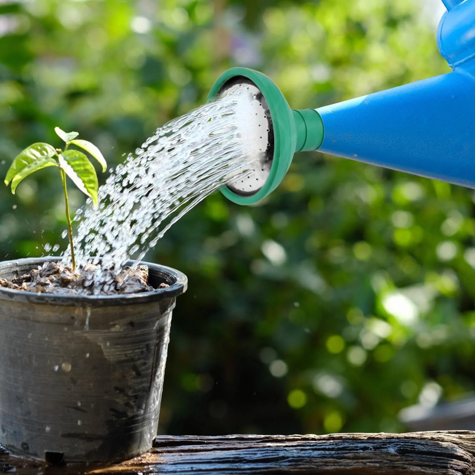 Tête d'arrosage en acier inoxydable pour arrosoir de jardin multifonctionnel