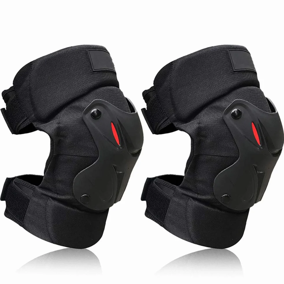 Protection des Genoux, 1 Paire de Genouillères Réglables et Ergonomiques pour Moto, Vélo, Planche à roulettes