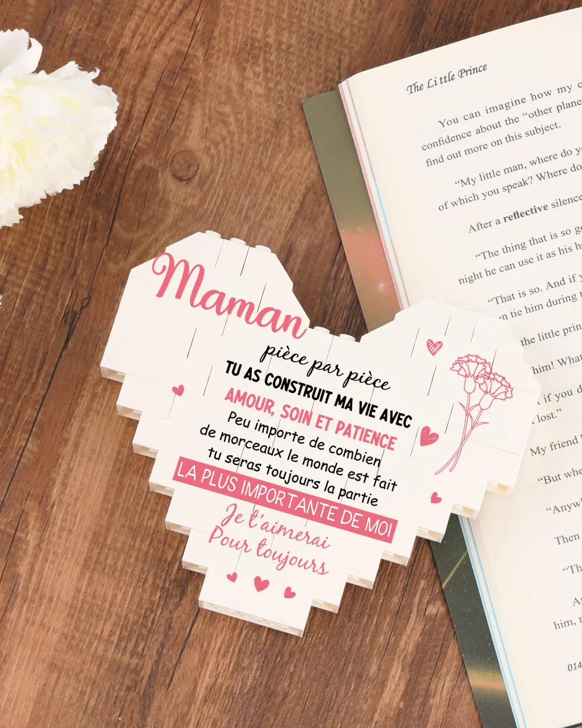 Cadeau Maman Ornement Cœur Décoratif Anniversaire Fête des Mères Fils Filles