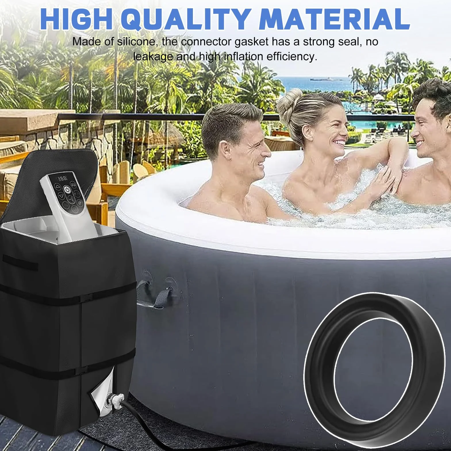 Joint de connecteur de spa de remplacement 11699 pour Intex Pure Spa, silicone, entrée et sortie, lot de 2