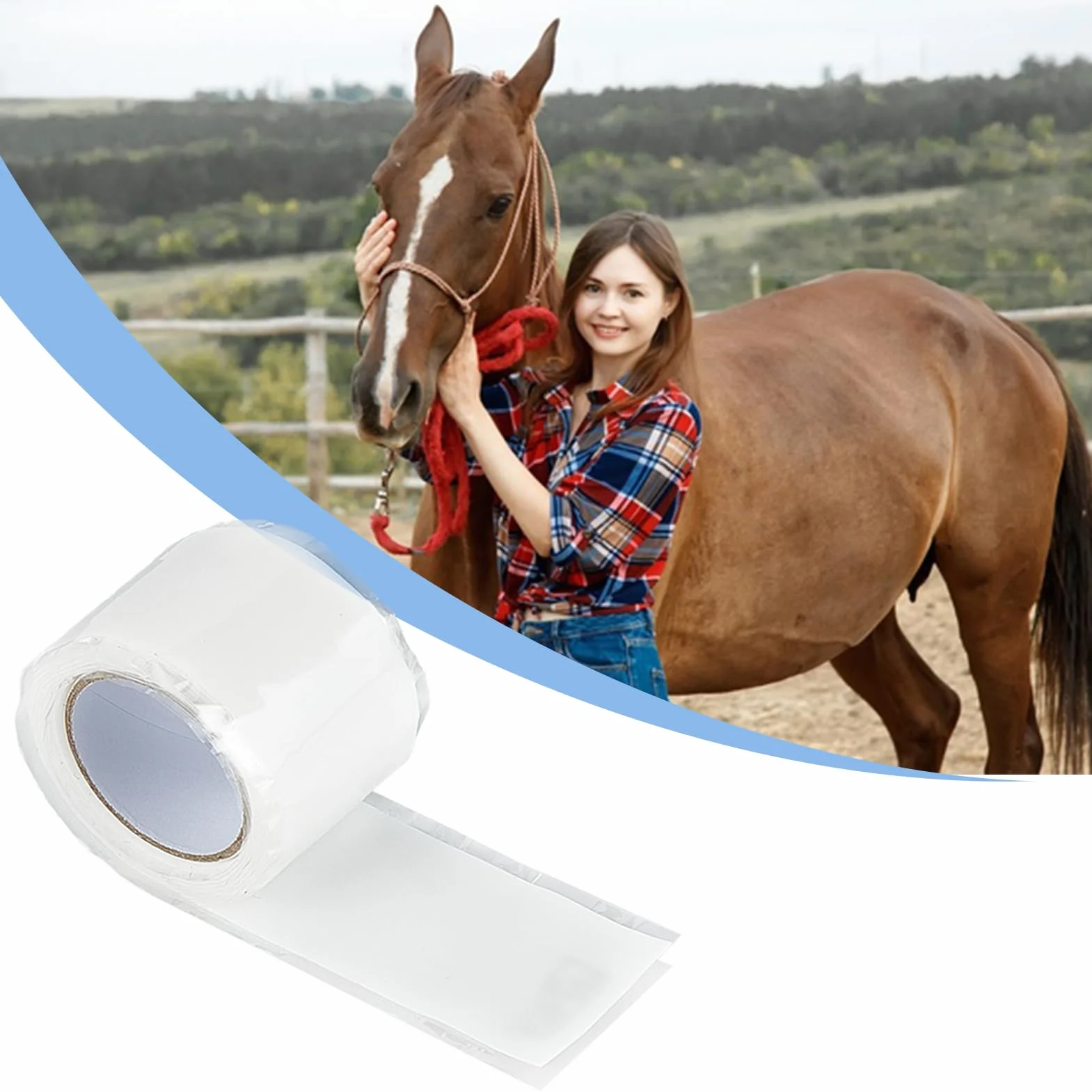 NICENEEDED 2 Rouleau de Ruban Adhésif pour Mors de Cheval Protecteur de Mors en Silicone Bande de Protection Élastique pour Mors de Cheval pour L'Entretien des Mors de Cheval