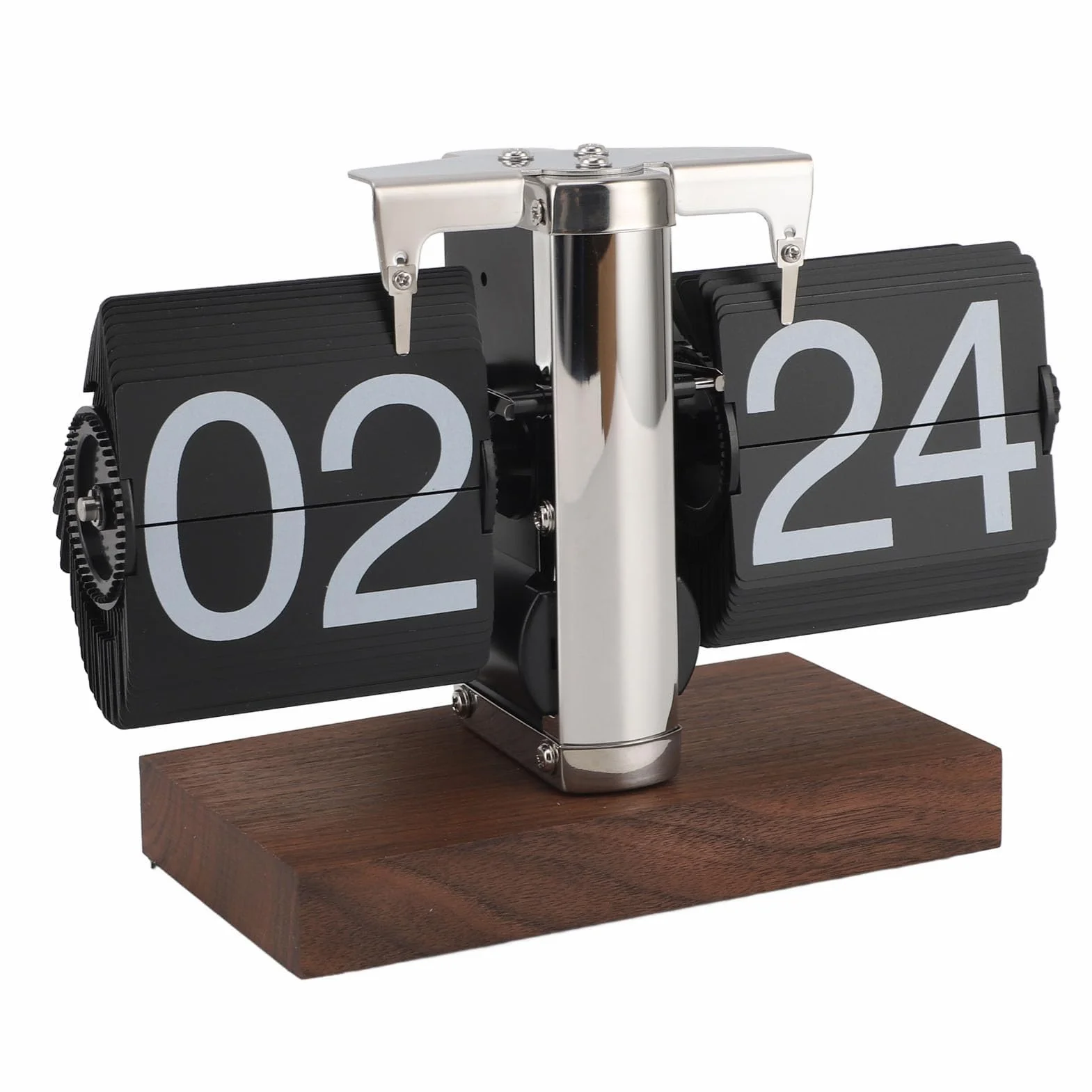 Horloge à Bascule Rétro Vintage Numérique Rabattable, Horloge de Bureau Mécanique