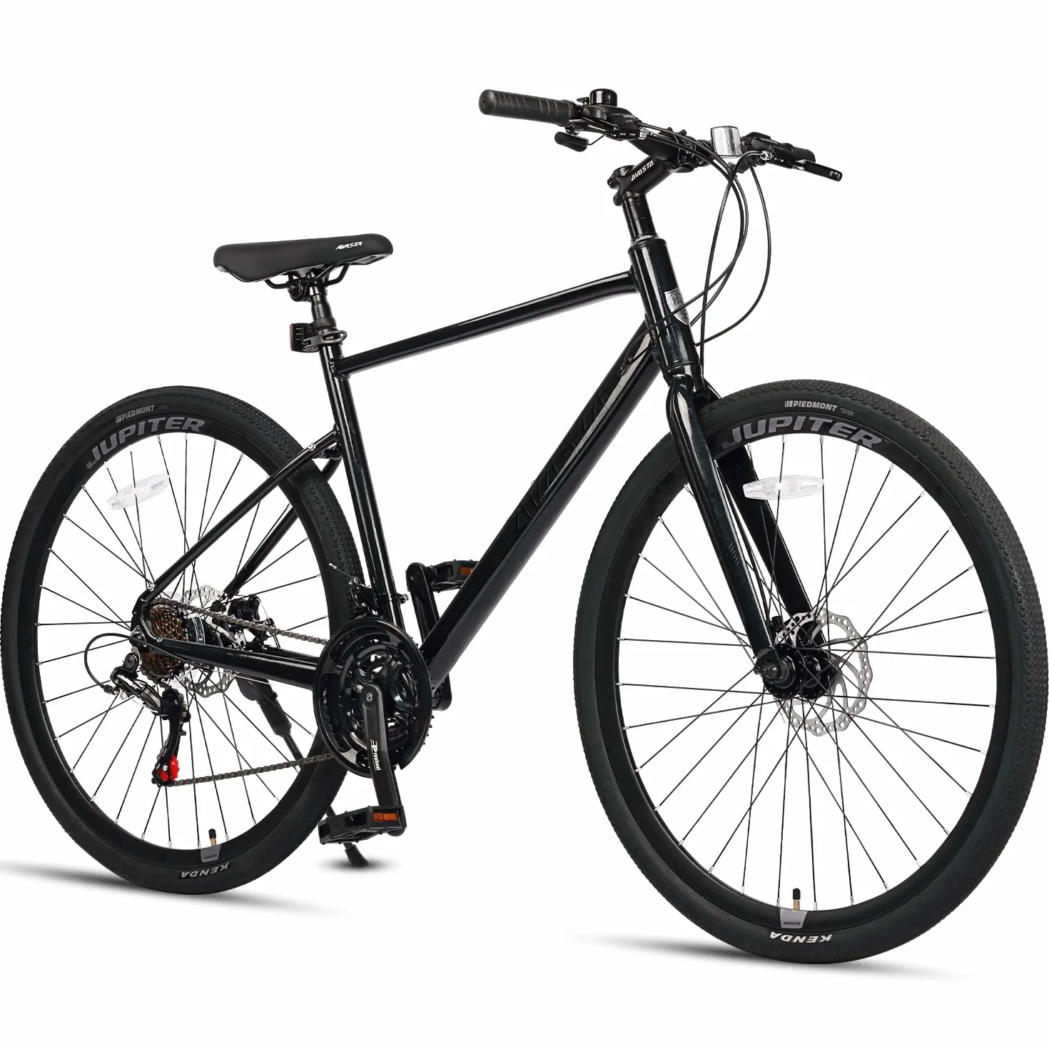 AVASTA Vélo de Course Adulte 700C 21 Vitesses Fourche Rigide Freins Double Disque 44 cm 50 cm