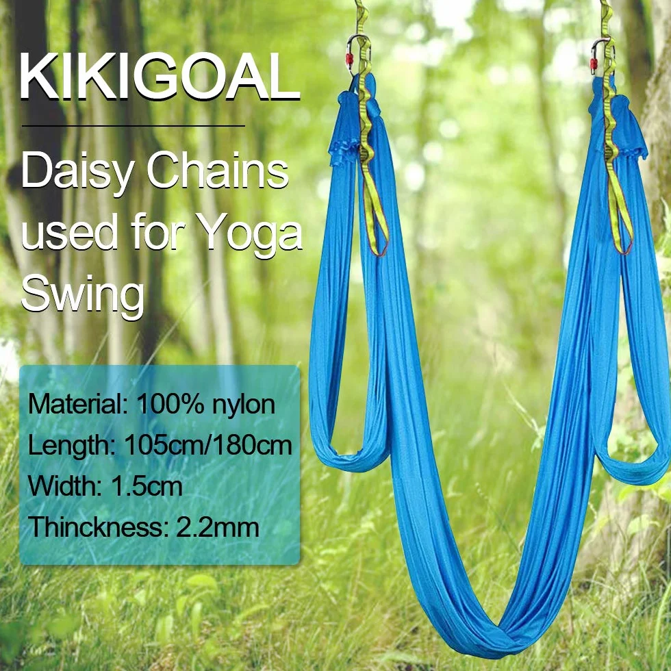KIKIGOAL 2pcs Daisy Chains Forte D’escalade de Sangle Réglable Corde D’escalade Forte Daisy Chains Nylon Multi-fonction Yoga Strap 2 Article Daisy de Corde (Rouge, 180cm)