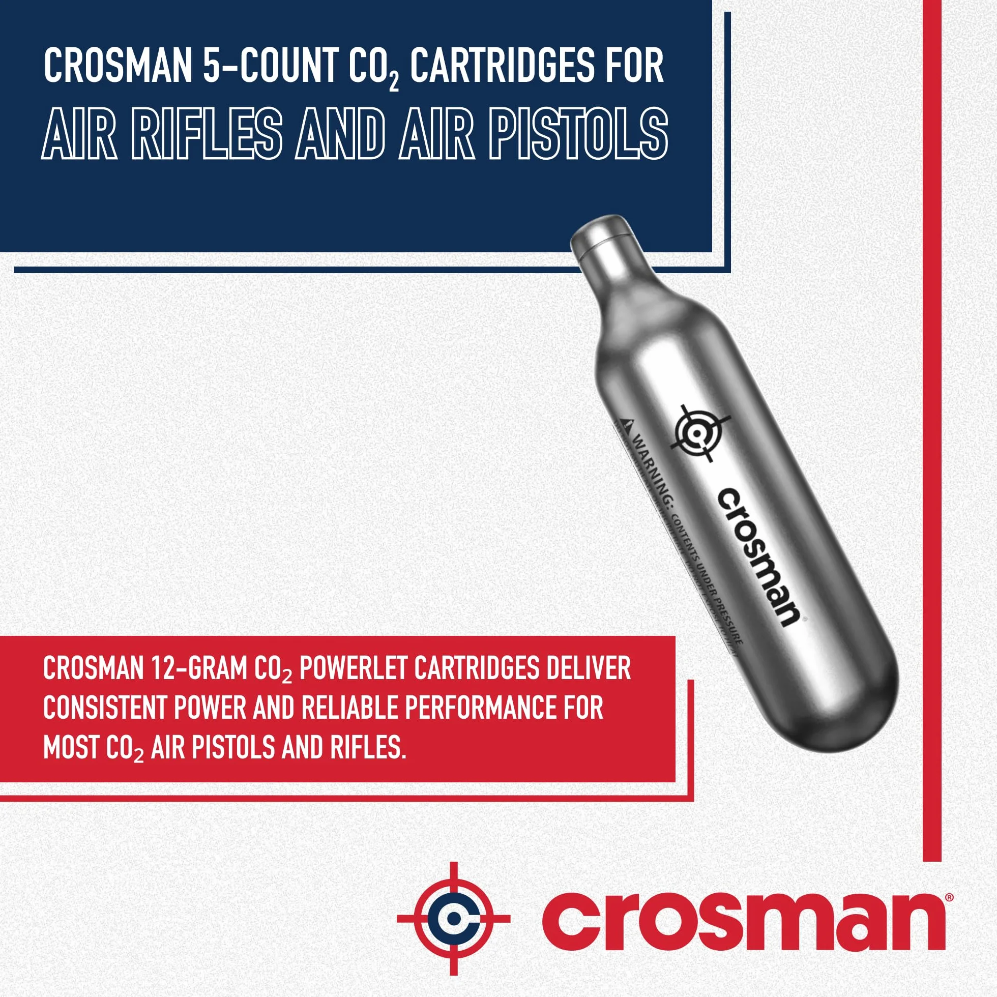 Crosman 5 Nombre 12g Powerlet Cartouches de CO2