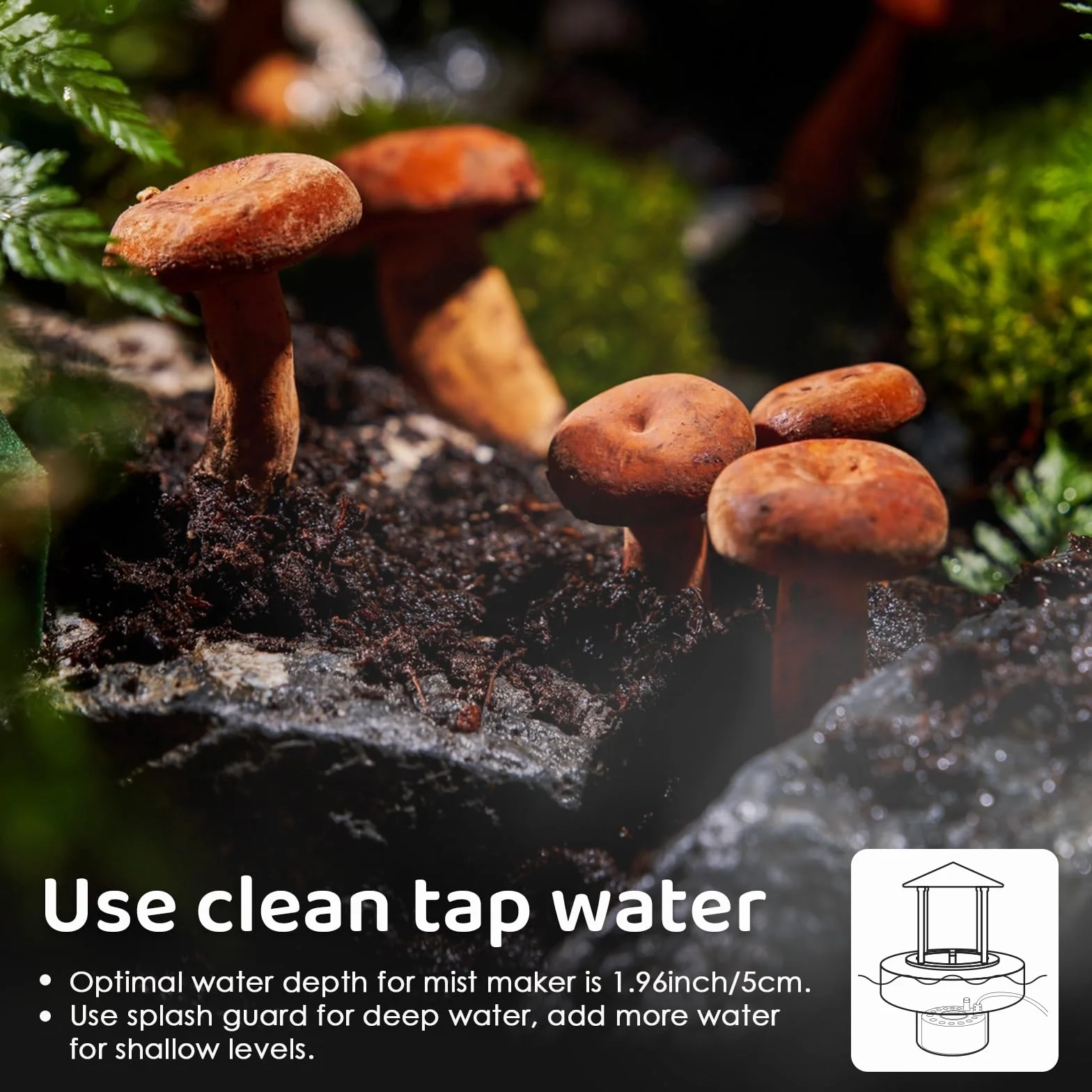 Mxmoonant 12LED Brumisateur à Ultrasons 350ml/H DC 24V Protection Contre Les Éclaboussures d'Eau pour Aquarium