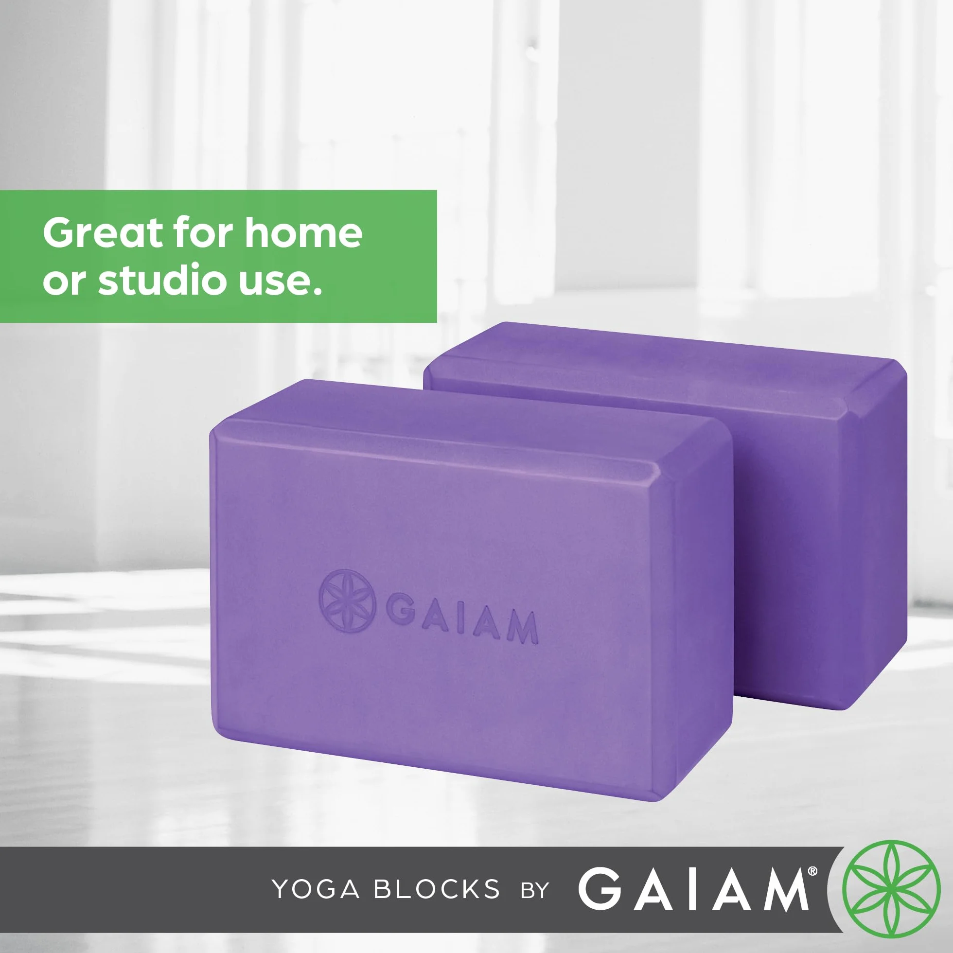 KRETIX Gaiam Essentials Lot de 2 Blocs de Yoga – Surface en Mousse Souple antidérapante pour Yoga, Pilates, méditation