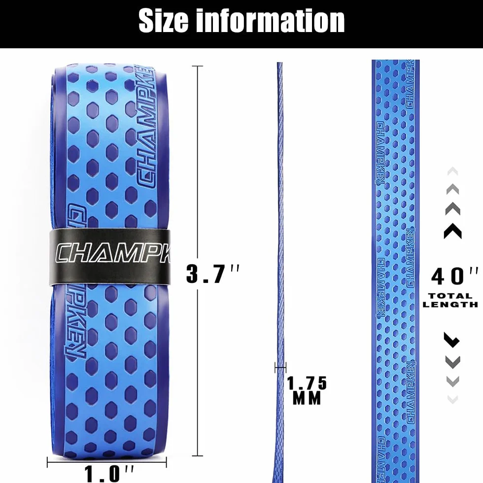 DONGKER Bande de Poignée de Baseball,2 Pièces Bandes de Batte Souples et Absorbant Les Chocs de 1.75mm pour Les Anciennes Poignées de Baseball,Tennis,Softball,Hockey sur Glace