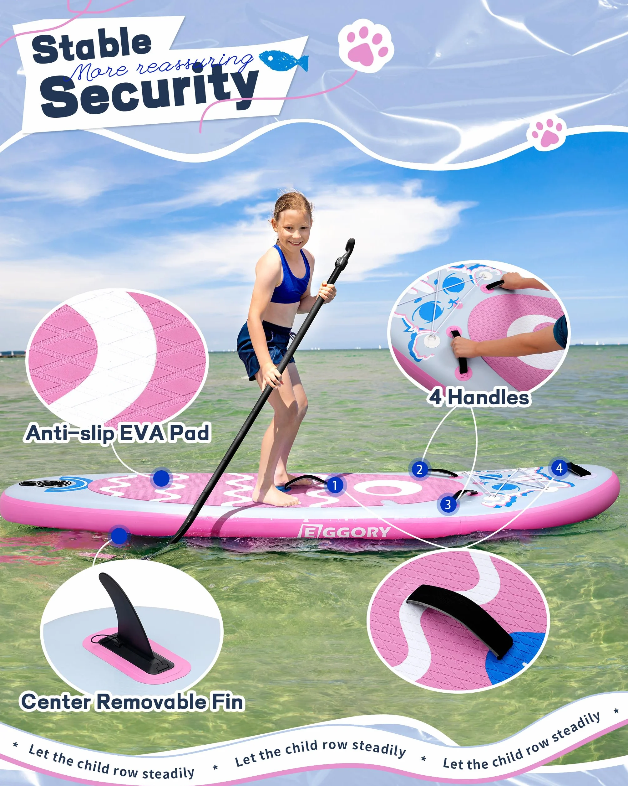 Stand Up Paddle Planche de Surf Gonflable Sup - Accessoires complets pour Planches de pagaie - Pompe à pagaie réglable - Sac à Dos de Voyage - Sangle d'épaule