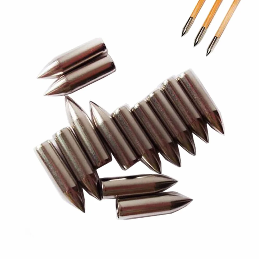 ZSHJG 24pcs Tir à l'arc Point de la flèche Boradheads de Chasse Têtes de Flèche Flèche Conseils pour ID 8mm Bois de Bambou Arbre de Flèche
