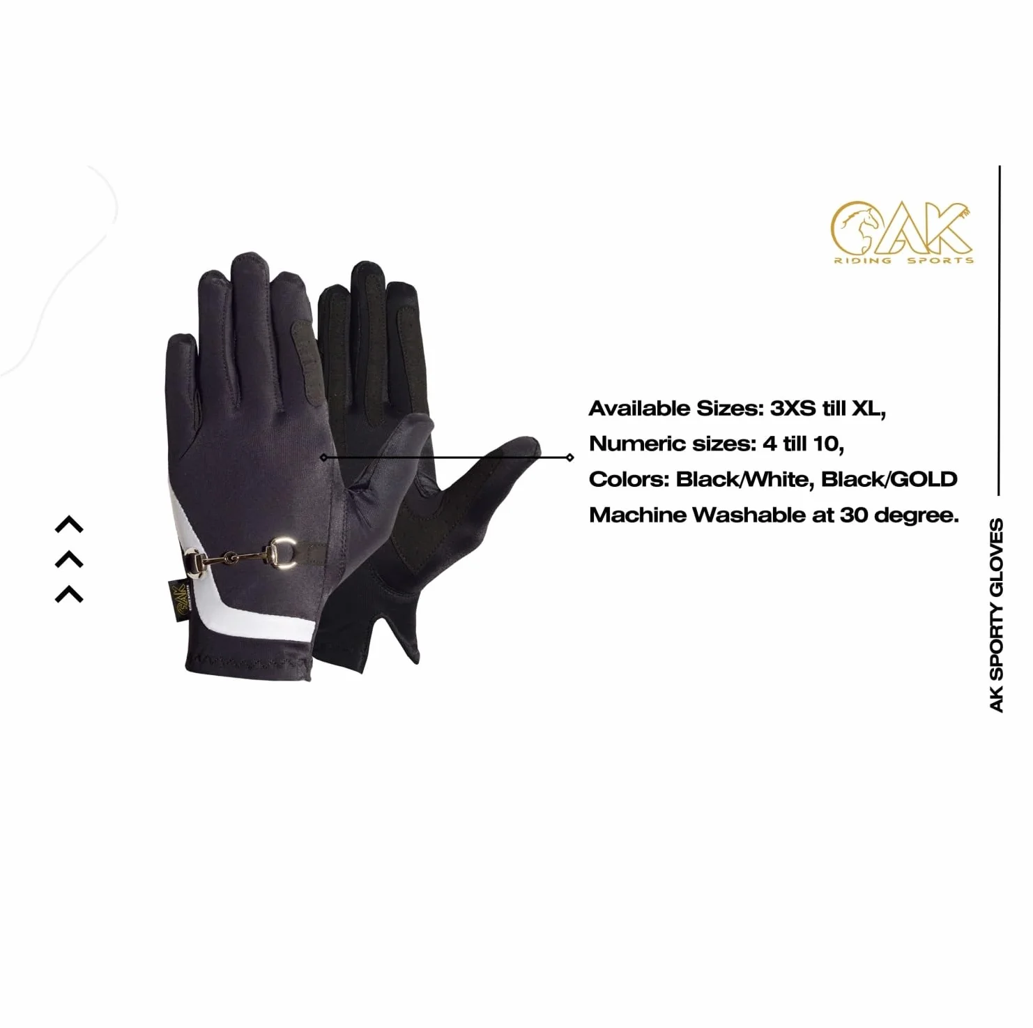 AK Gants d'équitation Gants d'équitation pour Femme avec chaîne d'embouts Gants de Course Horse Riding Gloves AKRS-6119