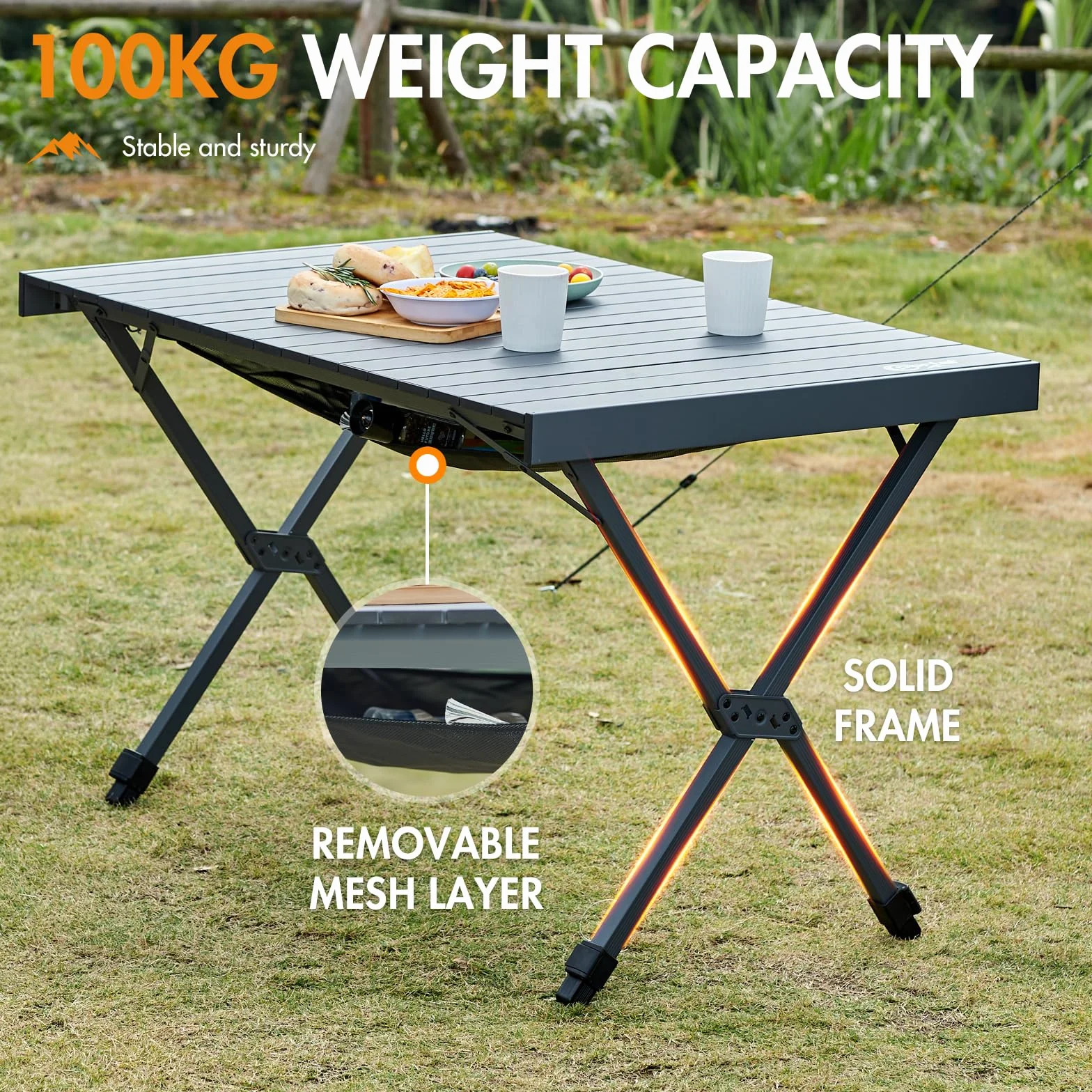 Stół campingowy pliante 108x71cm Alu 100kg 4-6 osób