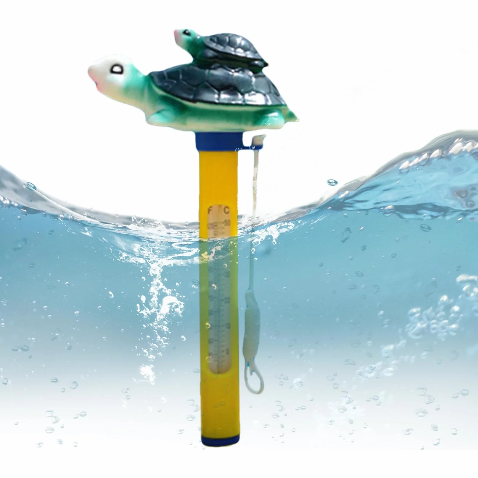 Thermomètre Flottant Piscine avec Corde pour Spa Étang à Poissons