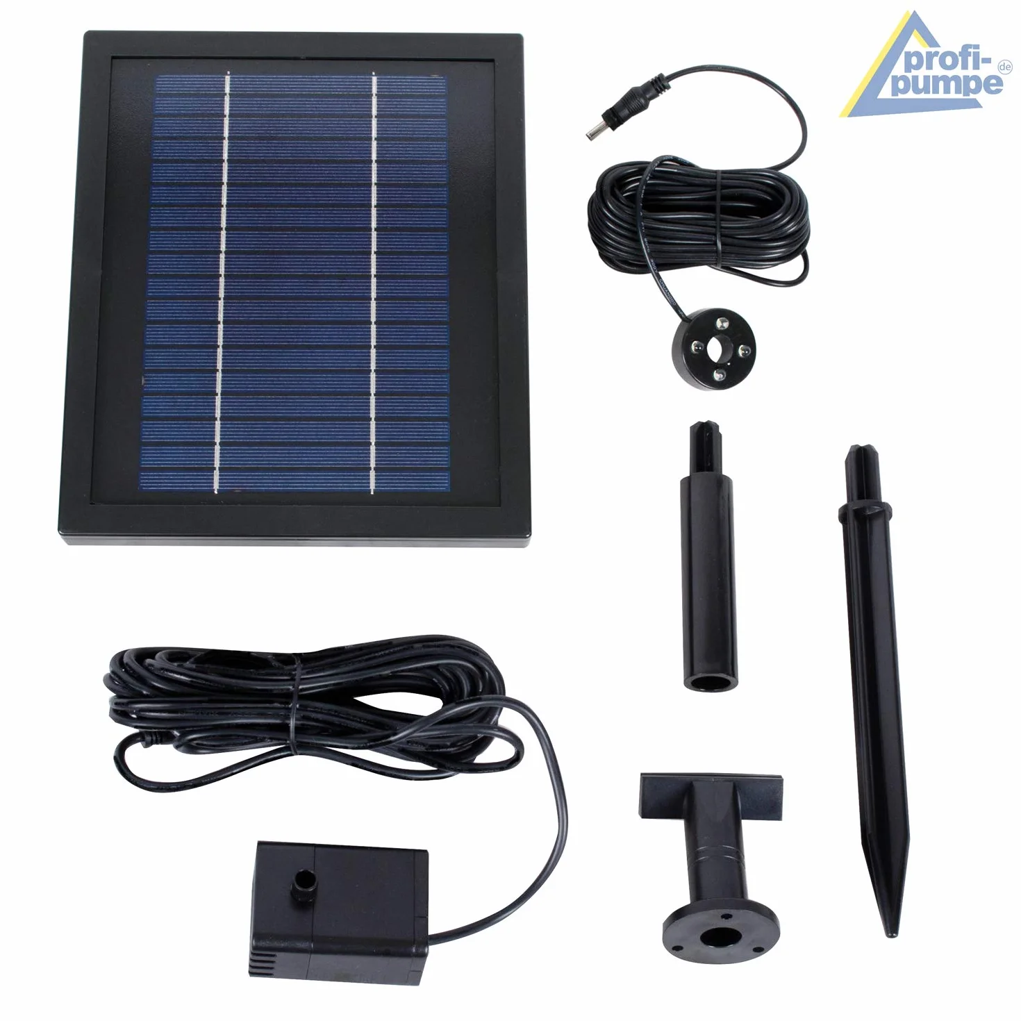 Fontaine De Jardin Solaire 113cm avec Batterie Li-ION et Lumières LED Pompe pour Jardin