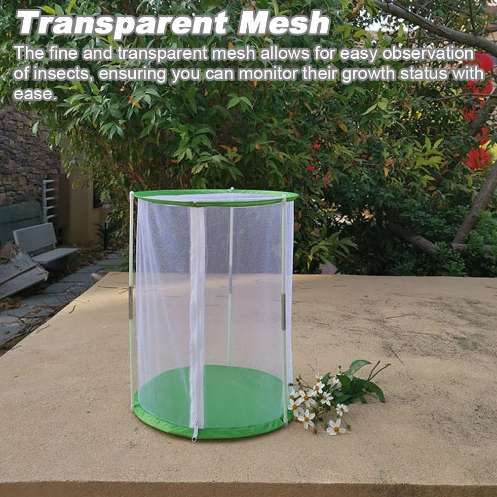 Papillon Habitat Jardin Kit Grande Cage Pliable Insecte Filet Maison 30 x 40 cm