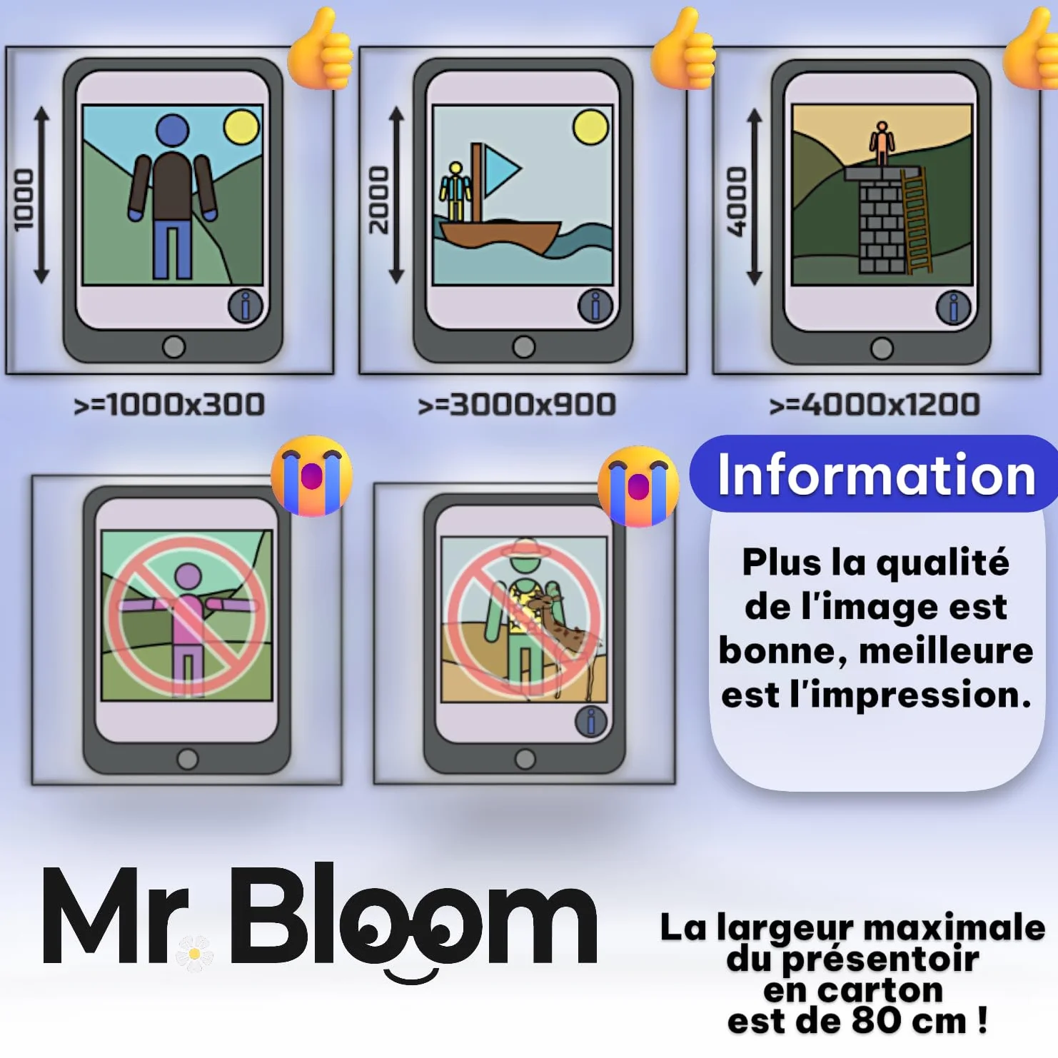 Mr. Bloom Silhouette Carton Grandeur Nature Personnalisable Figurine en Carton Fabriqué dans l'UE