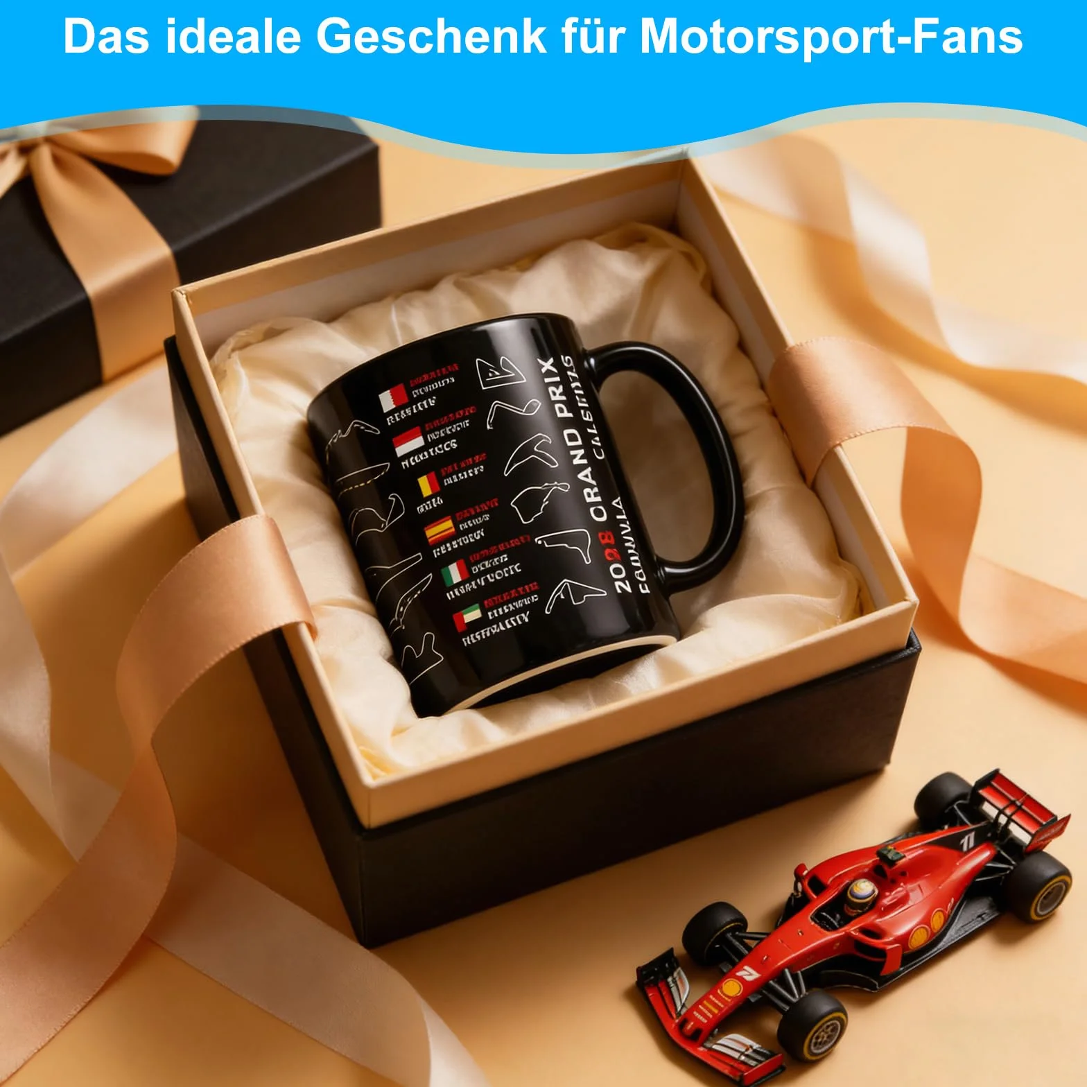Tasse calendrier 2026 circuit de course F1 - Tasse en céramique - Cadeau fan