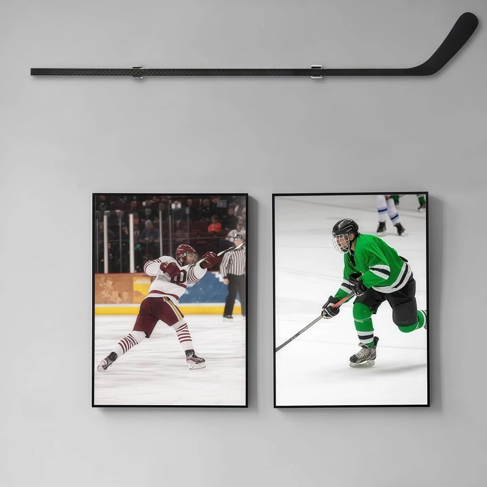 Fixation Murale pour Crosse de Hockey – Support Mural Rangement Sport Accroche Stick Hockey