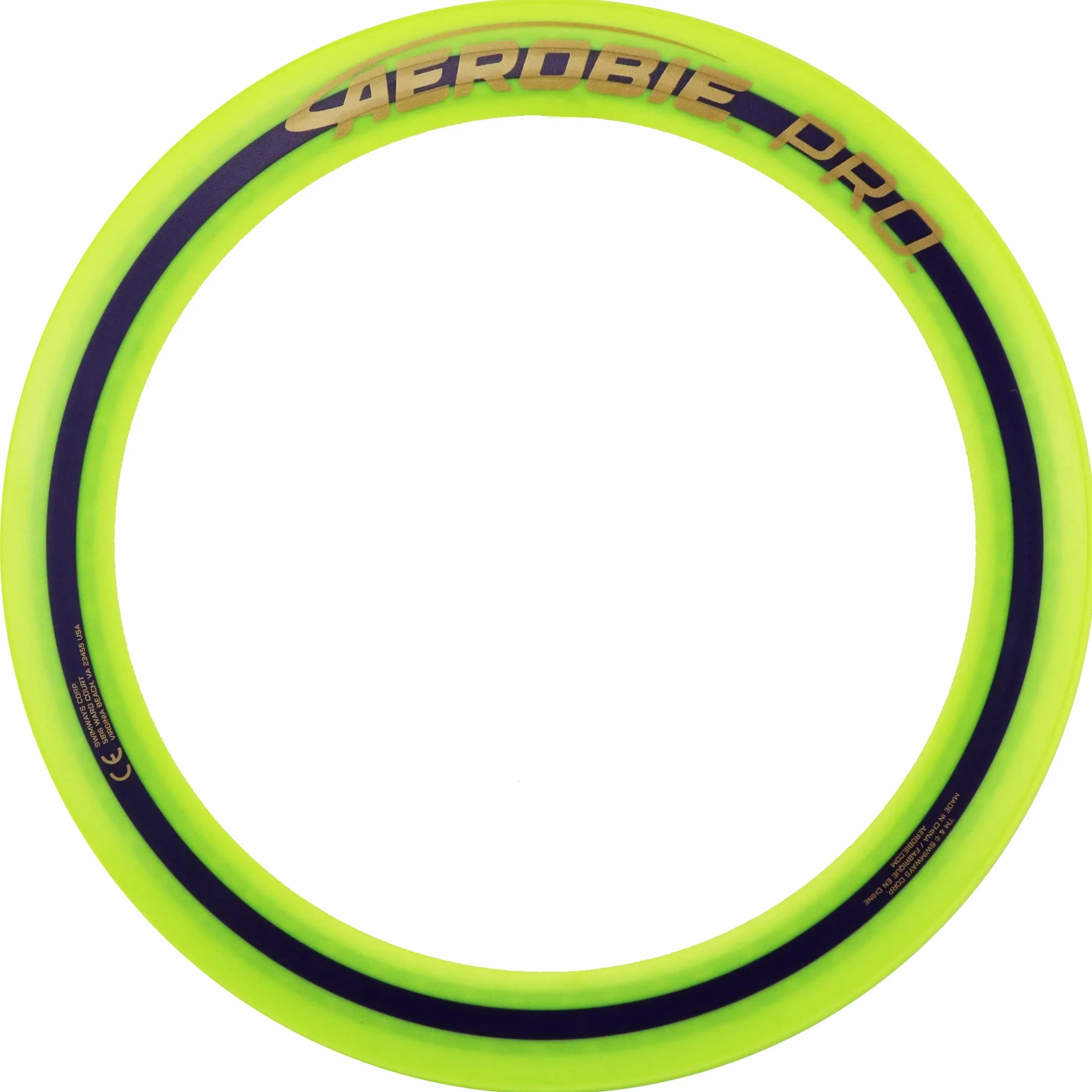 Aerobie Pro Bague Anneau à lancer Jaune