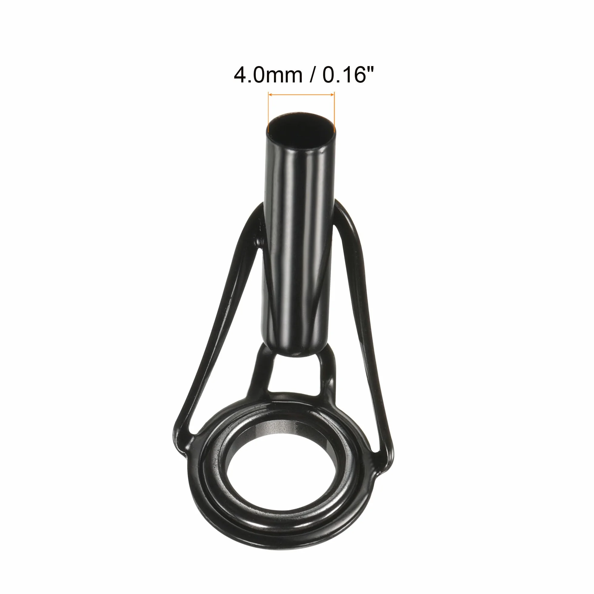 PATIKIL 4.0mm Tube Diamètre Pêche Barre Pointes Réparation Trousse 3pcs INOX Acier Noir Guide Anneau