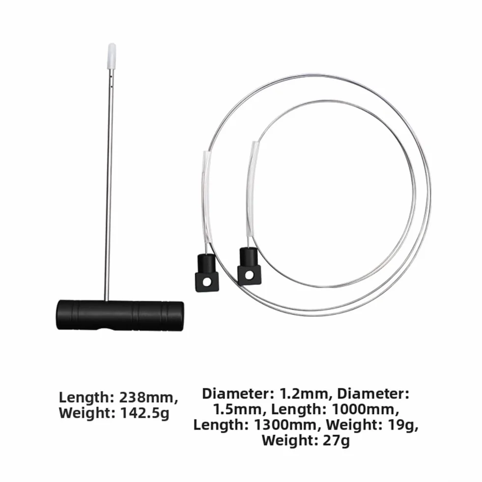 Kit Ikejime de qualité marine avec fils en acier inoxydable de 1,2 mm et 1,5 mm pour une insertion précise et une répartition efficace des poissons en mer (noir)
