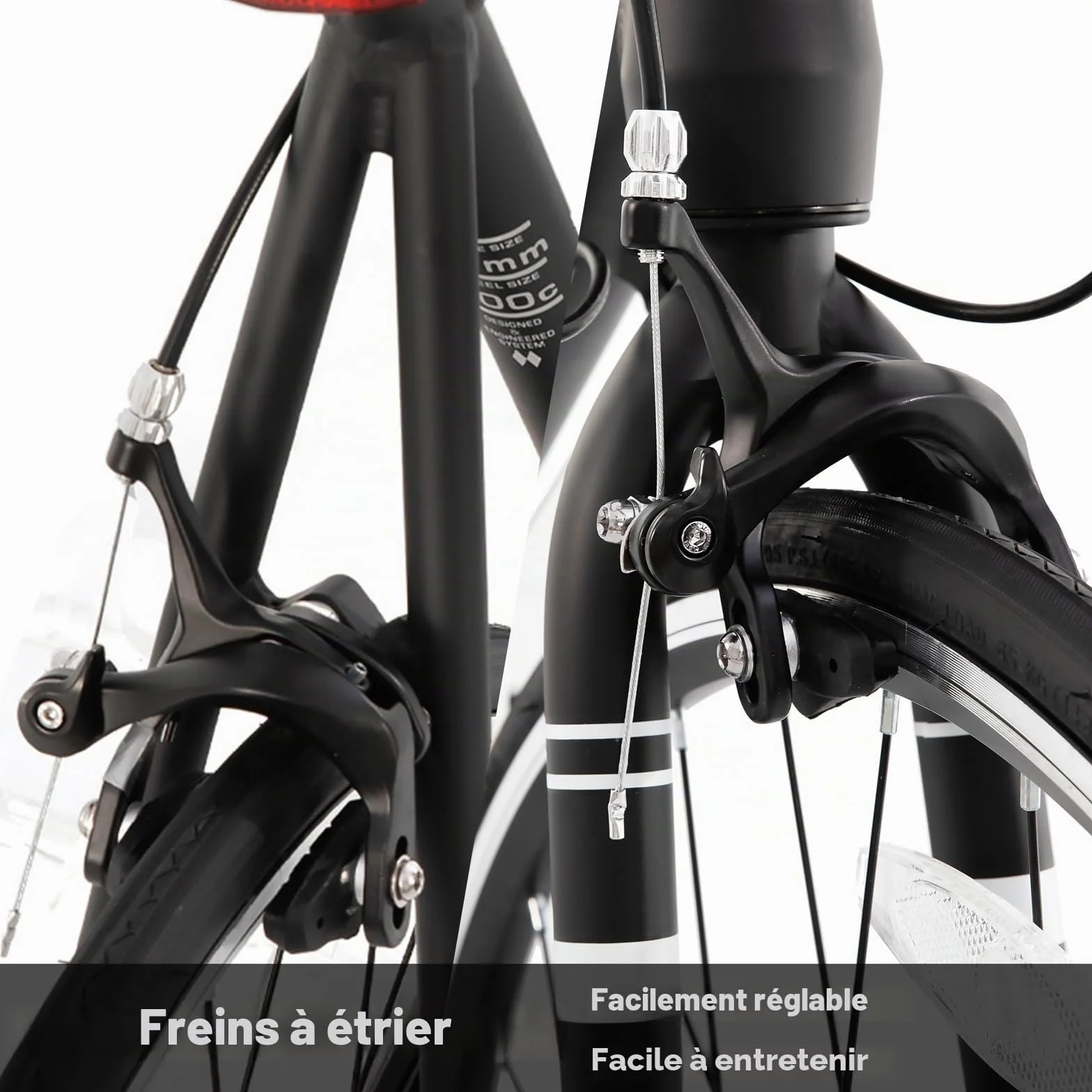 HILAND Alliance Vélo de Route 28" 700C, 14 Vitesses, Cadre Aluminium 49/53/57 cm, Noir/Blanc