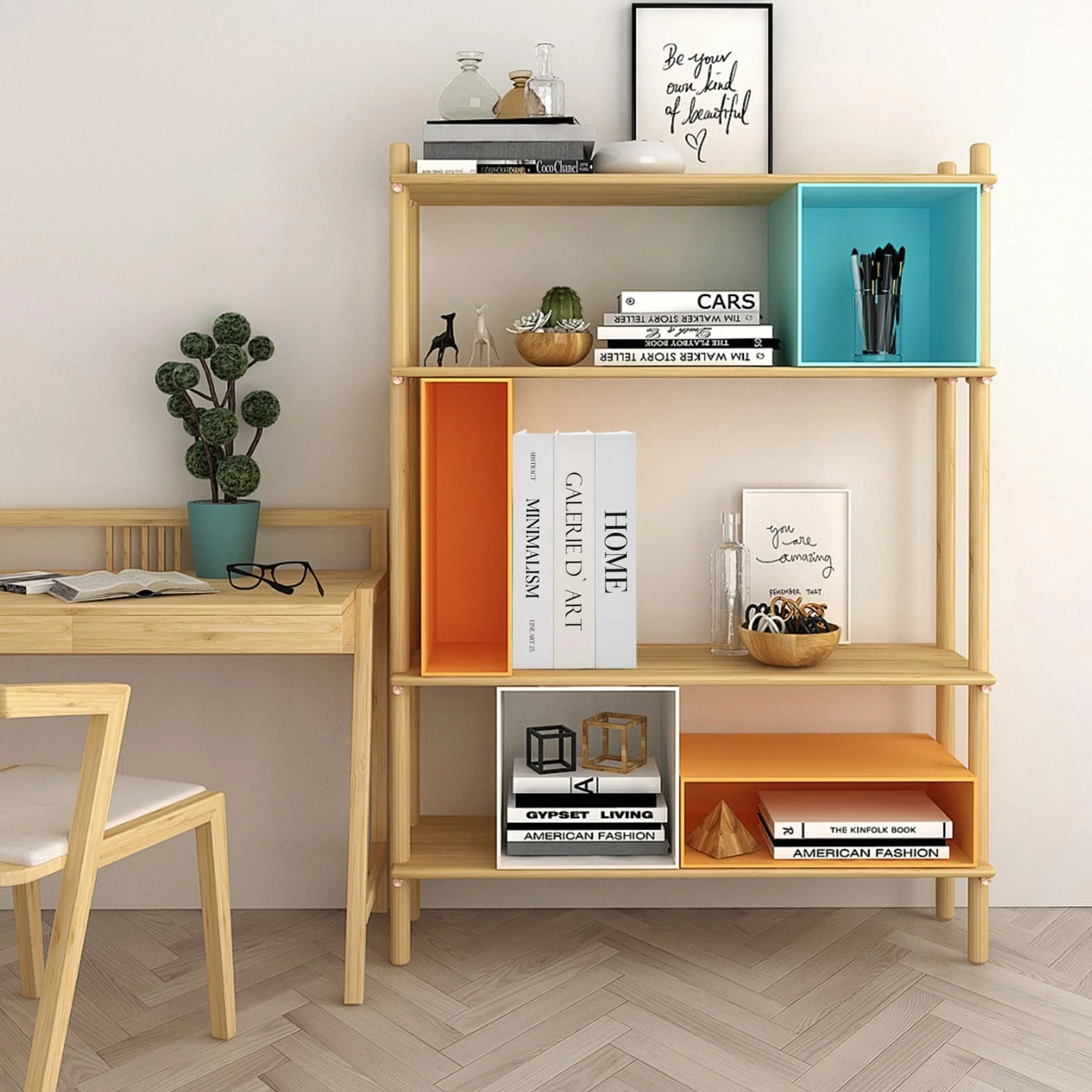 Faux Livre Decoration Magnétique Serre-Livres Empilables avec Rangement, pour Bureau Salon