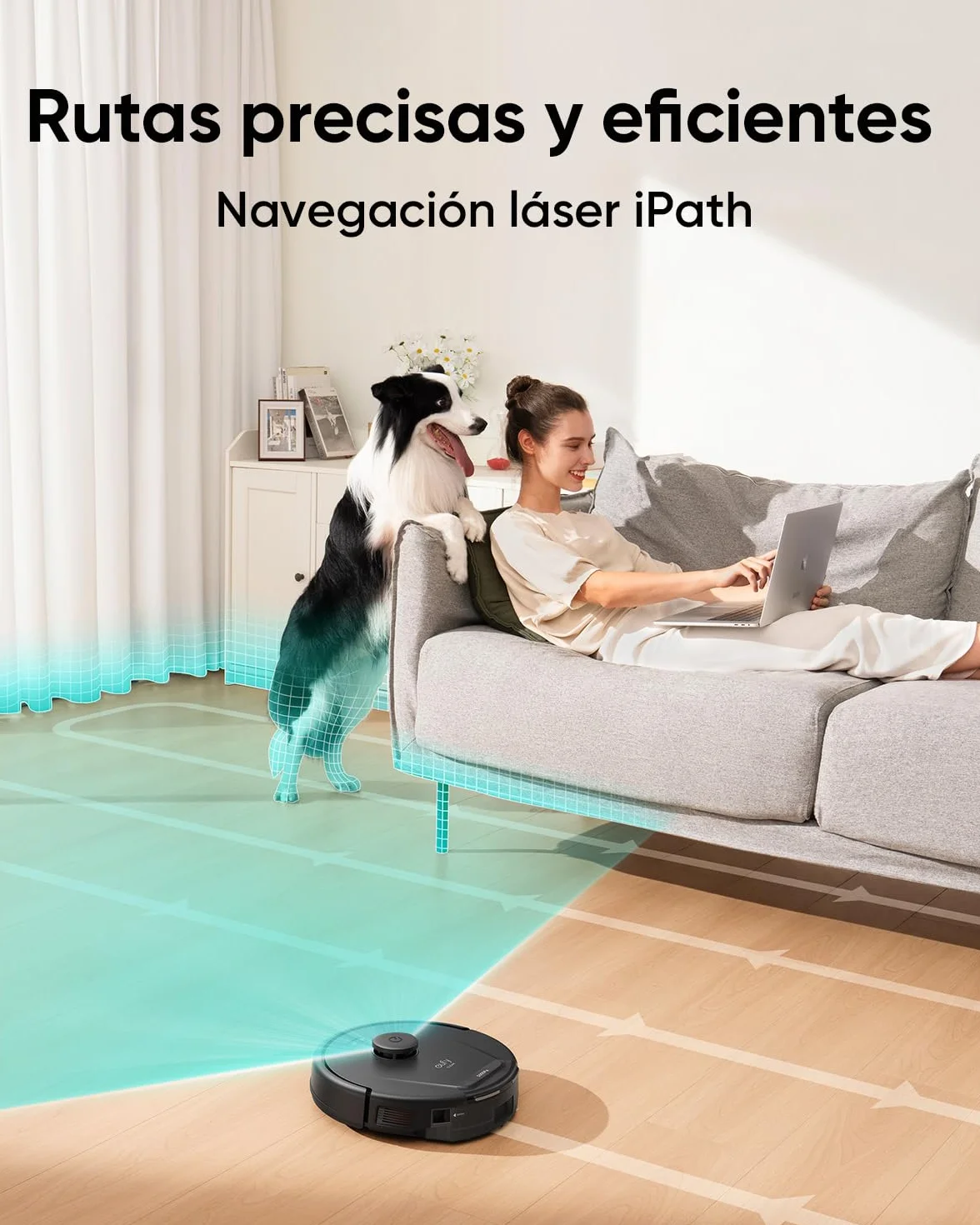 eufy L60 Ses Aspirateur Robot 2 en 1 5000 Pa Navigation Laser iPath Reconditionné