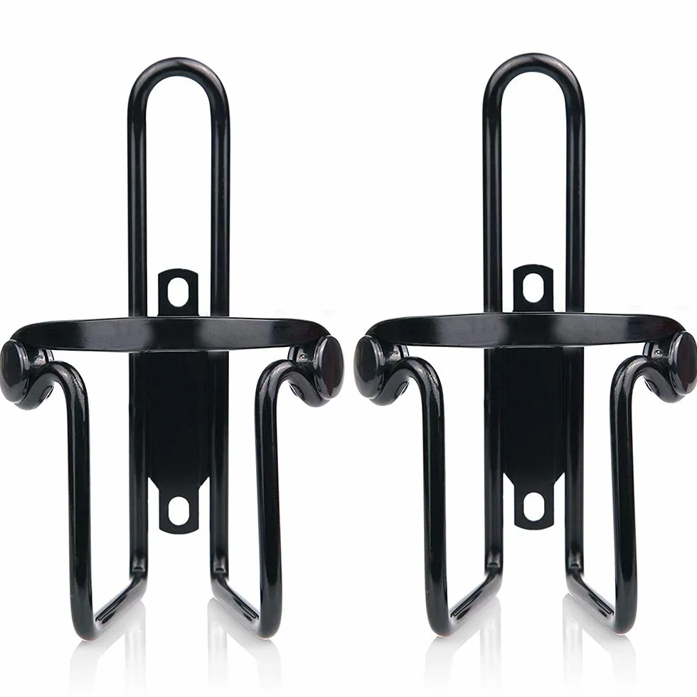 2Pcs Porte Gourde Porte-Bouteille de vélo Cage de Bouteille d'eau en Aluminium Ultra léger Porte-Gourde pour Vélo,VTT,Fauteuil Roulant(Noir)