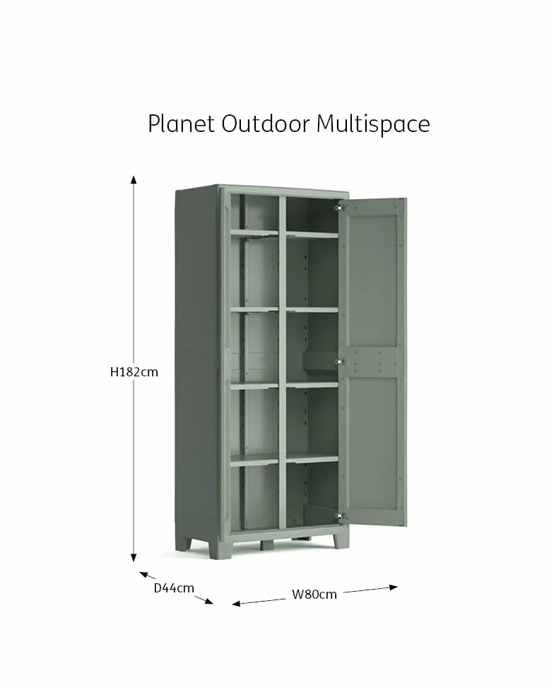 Keter Armoire Utilitaire Planet Outdoor Résine 80 x 44 x 182 cm Vert Jade